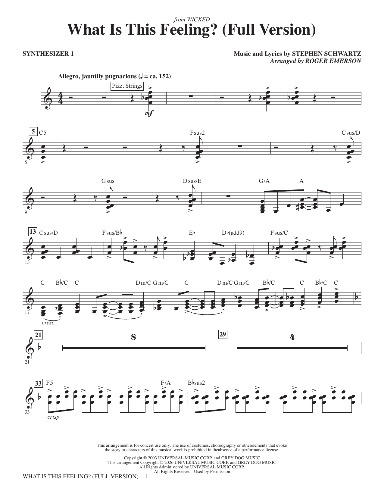 What Is This Feeling? (Full Version) - Synthesizer I: Choral Instrumental Pak