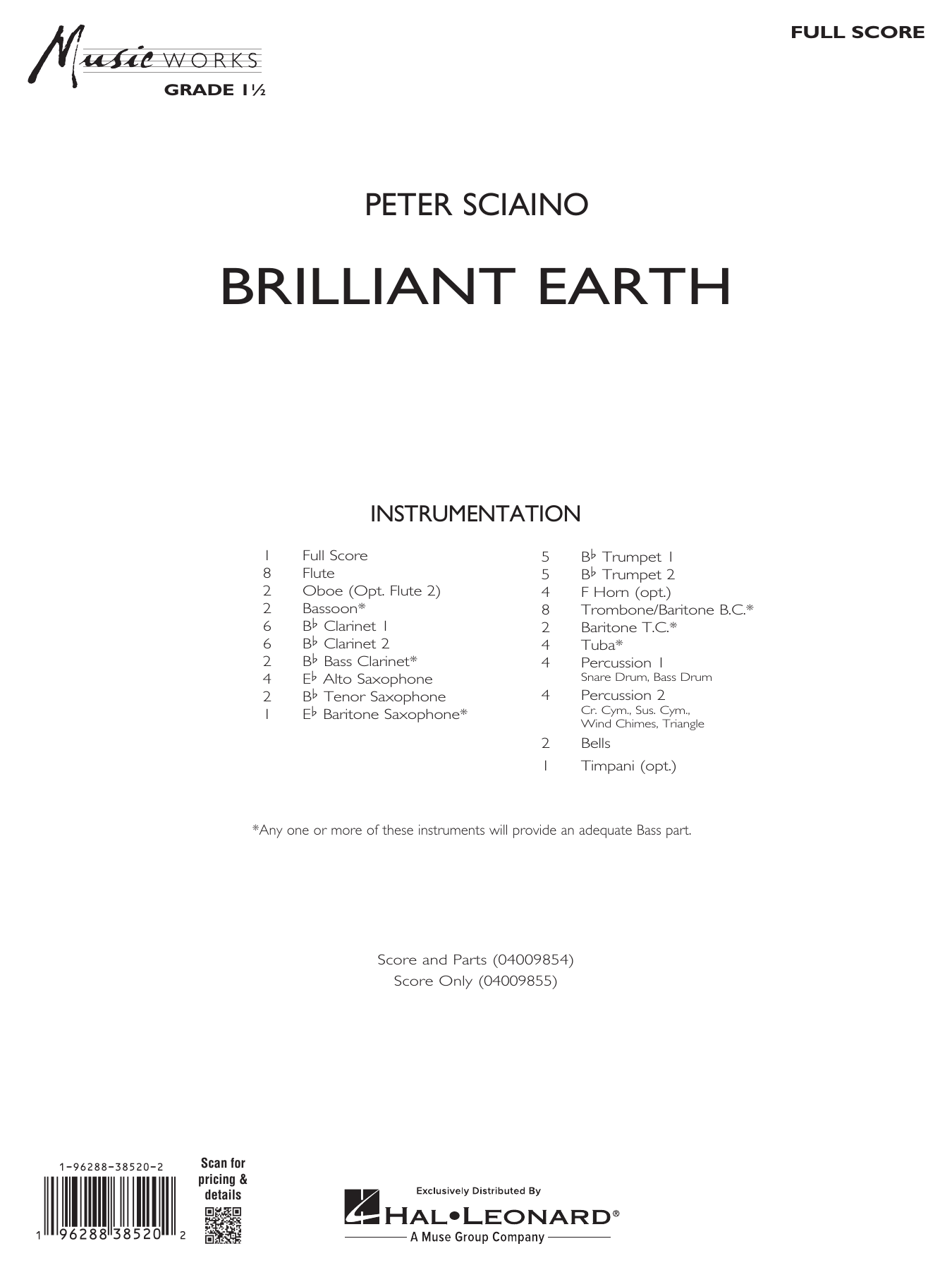 Brilliant Earth: Concert Band Conductor Score & Parts