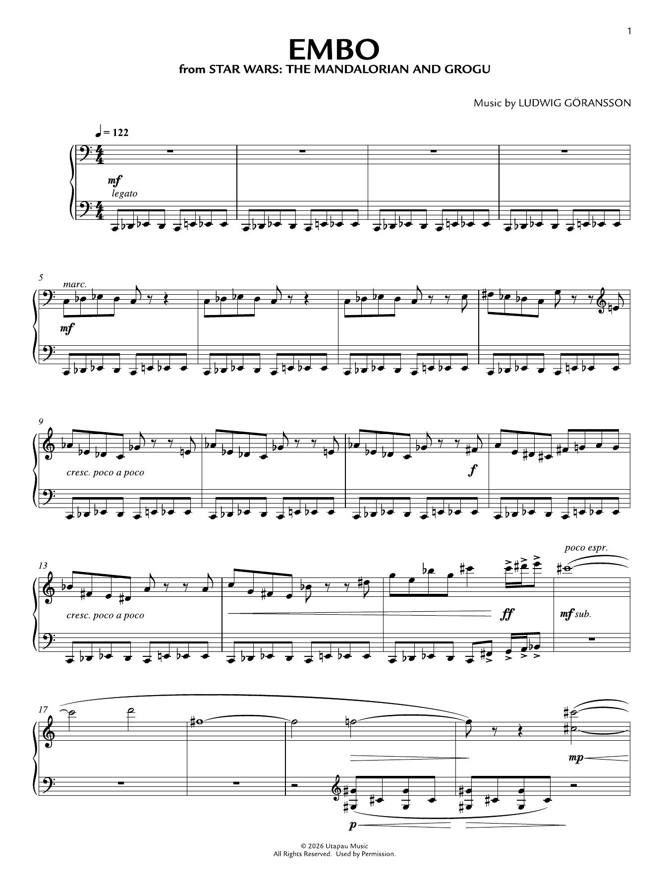 Embo (from Star Wars: The Mandalorian and Grogu): Piano Solo