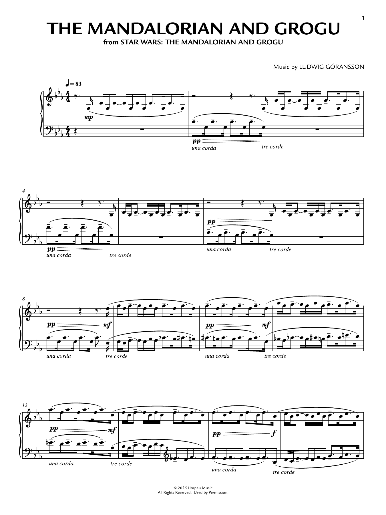 The Mandalorian And Grogu (from Star Wars: The Mandalorian and Grogu): Piano Solo