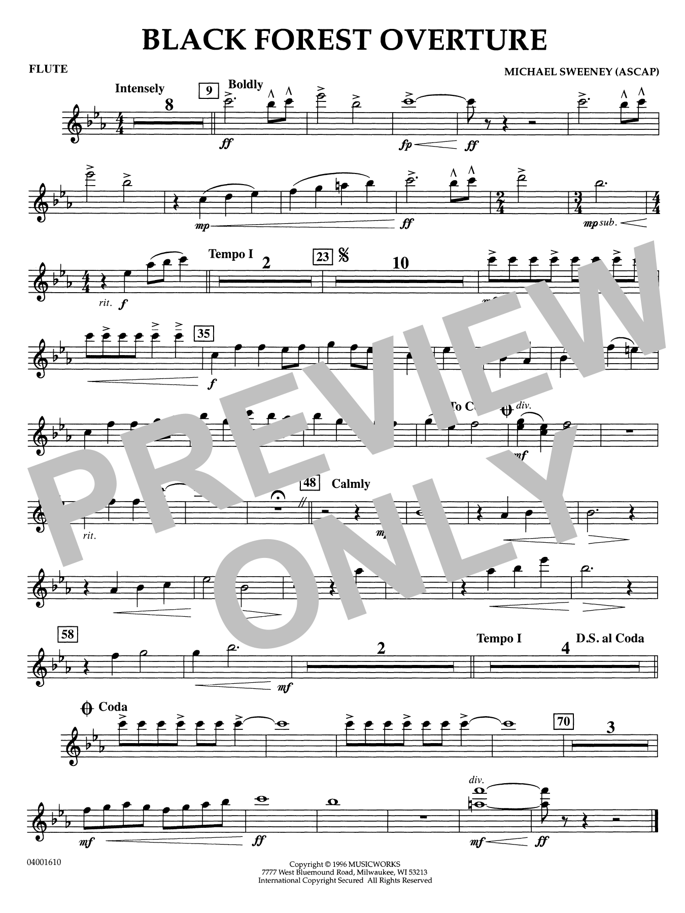 Black Forest Overture - Flute