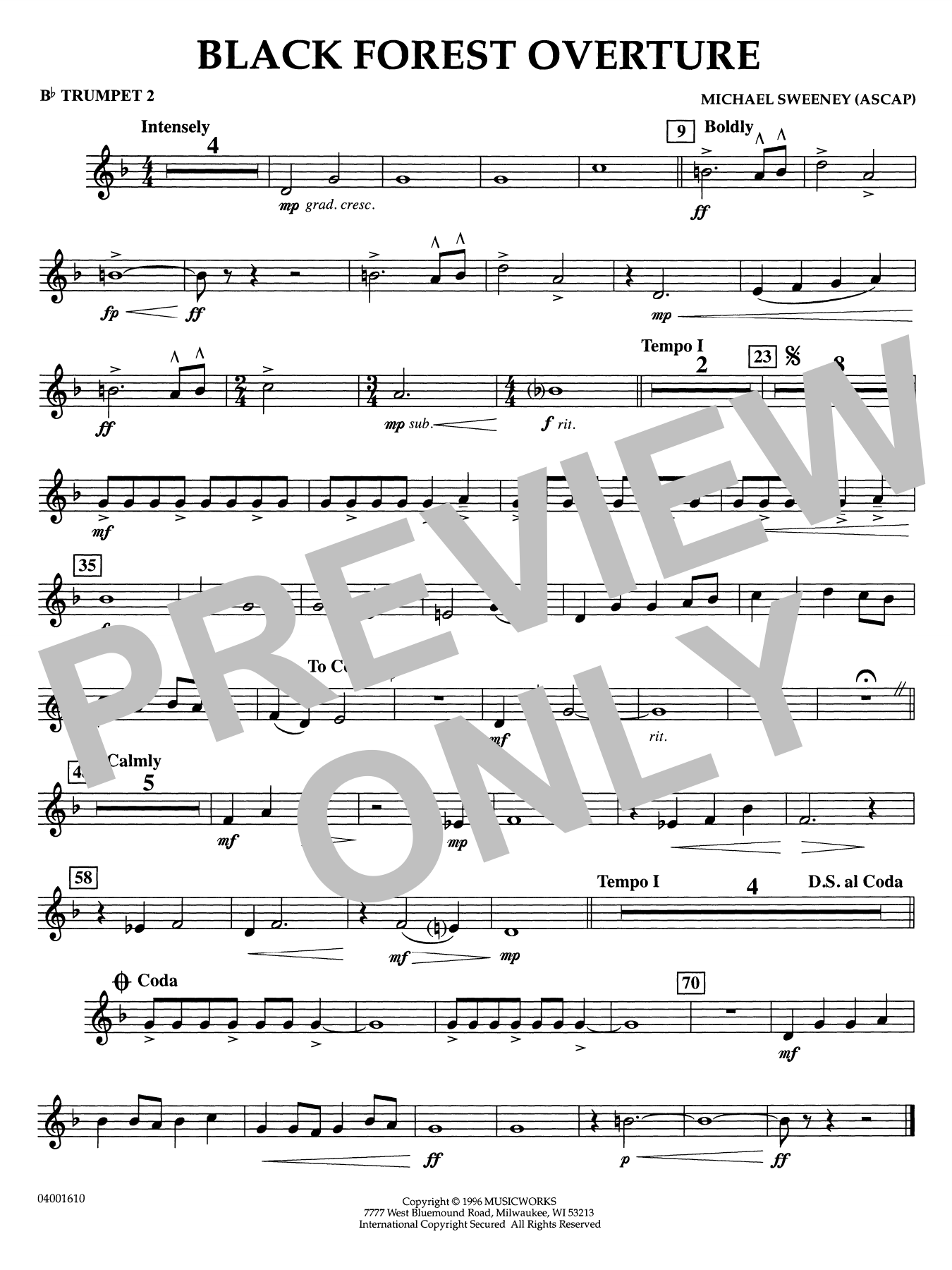 Black Forest Overture - Bb Trumpet 2
