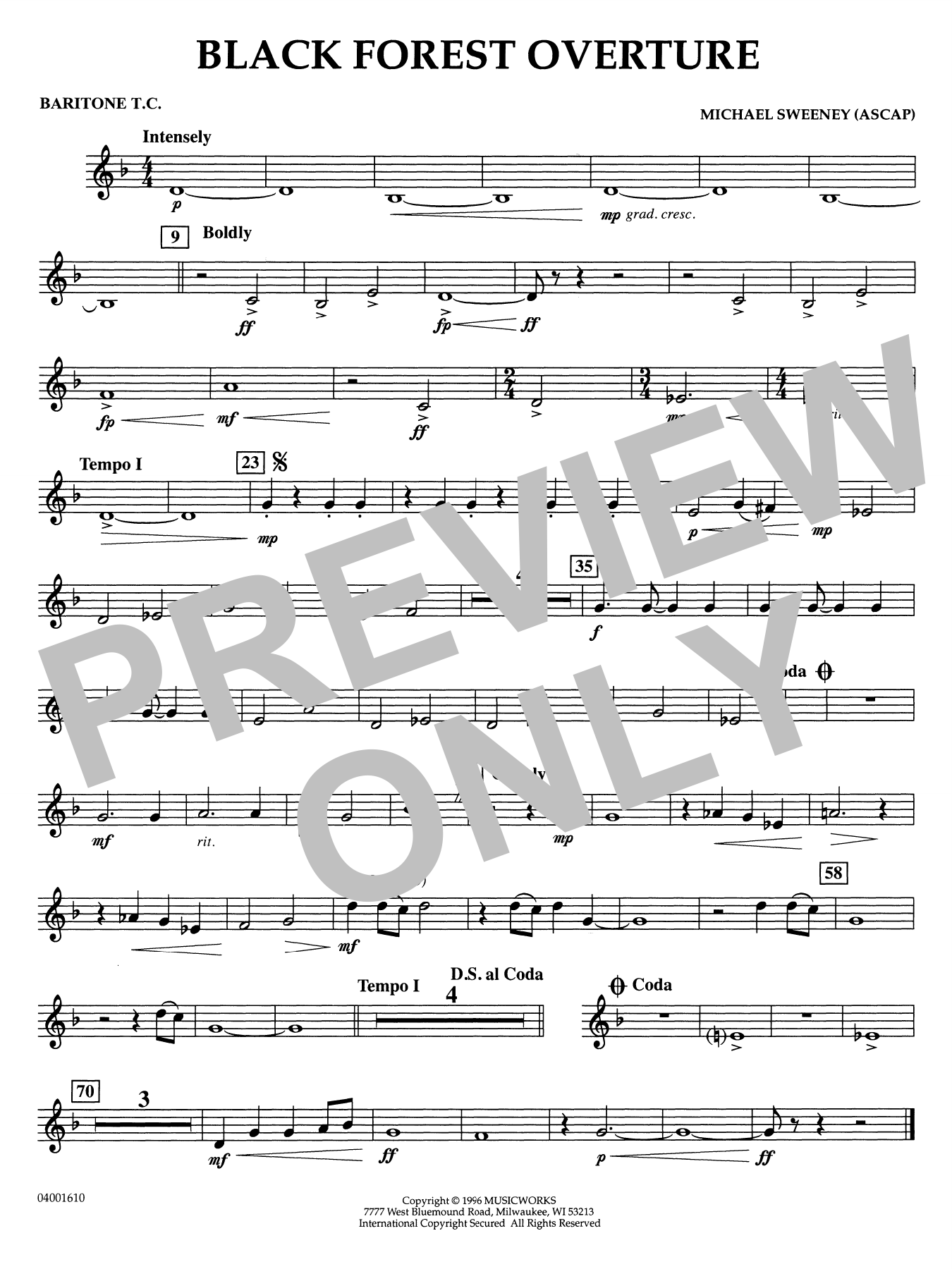 Black Forest Overture - Baritone T.C.