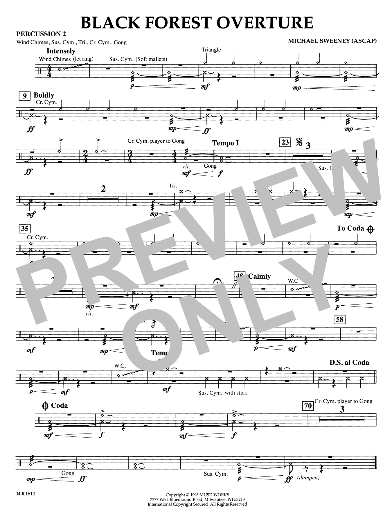 Black Forest Overture - Percussion 2