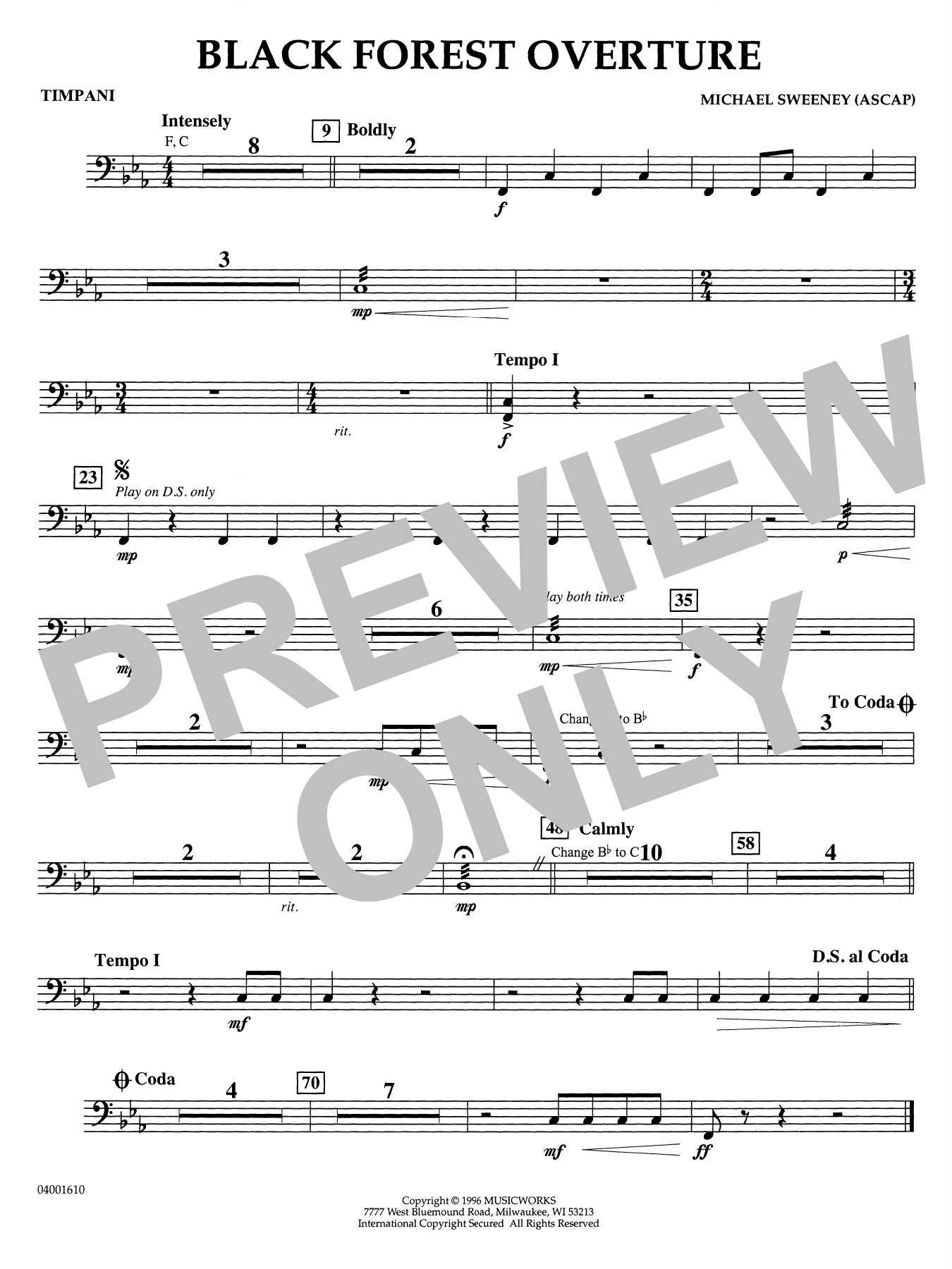 Black Forest Overture - Timpani