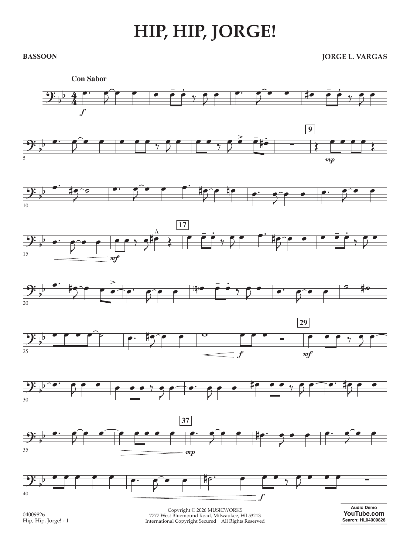 Hip, Hip, Jorge! - Bassoon