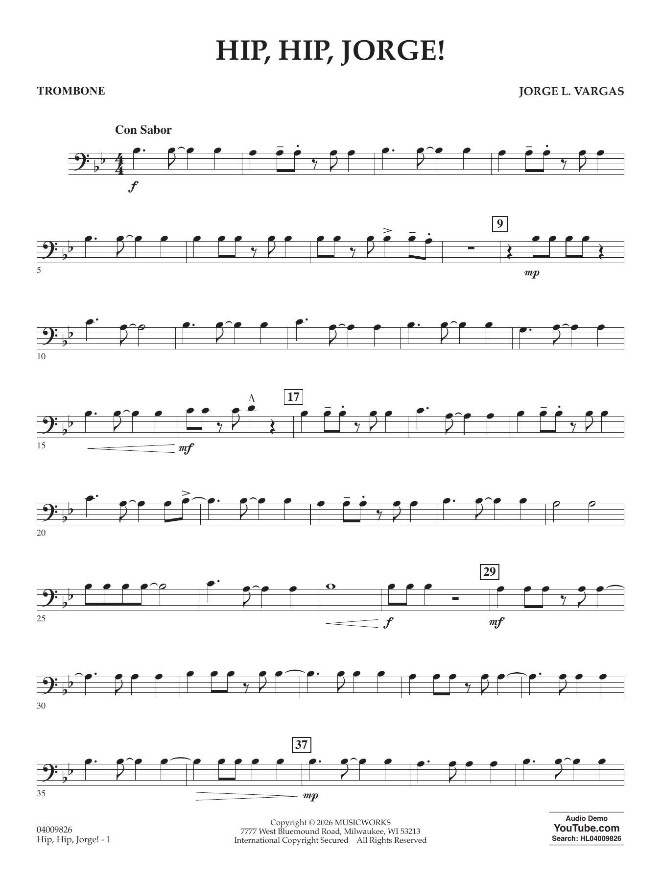 Hip, Hip, Jorge! - Trombone