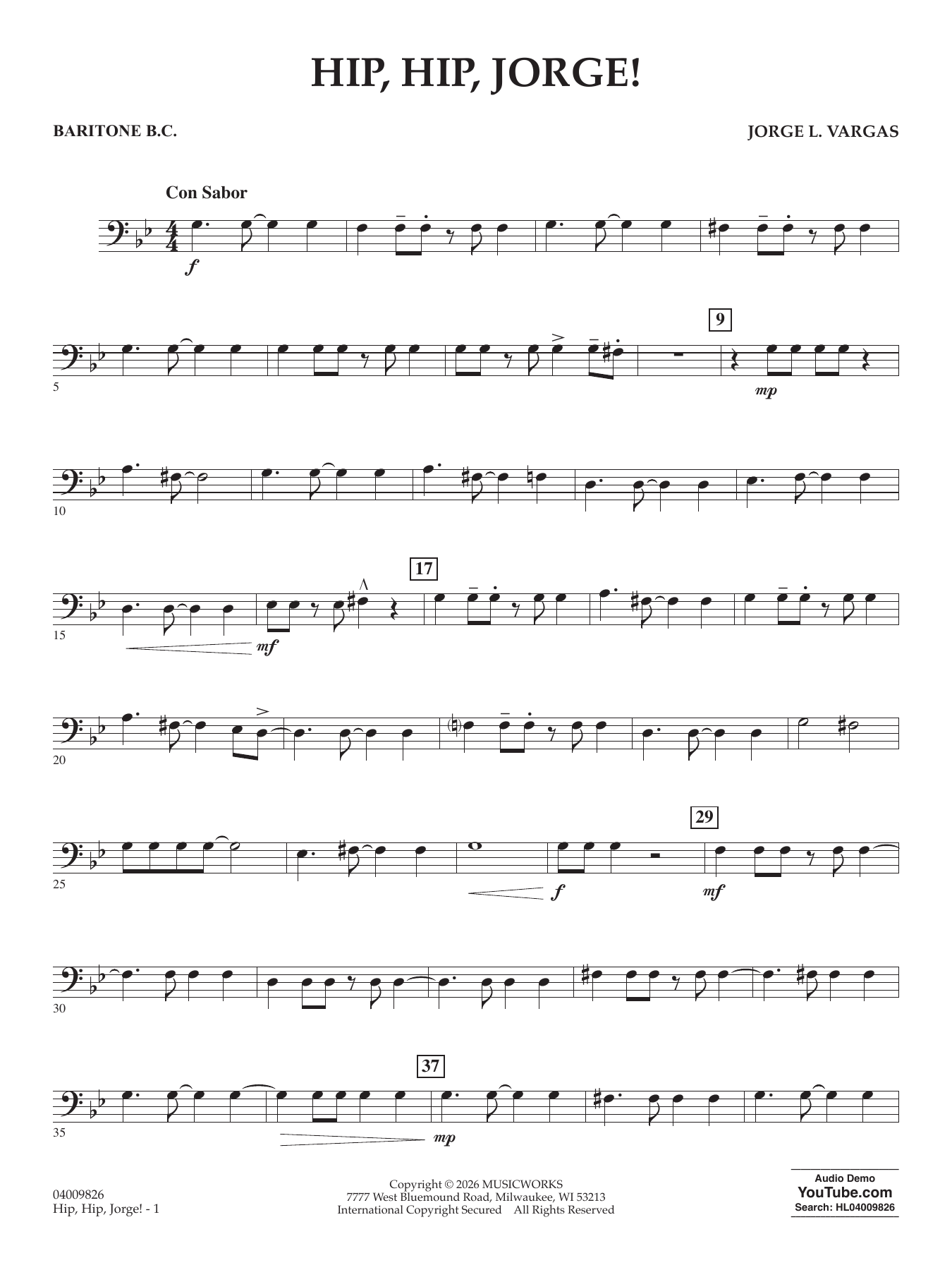 Hip, Hip, Jorge! - Baritone B.C.