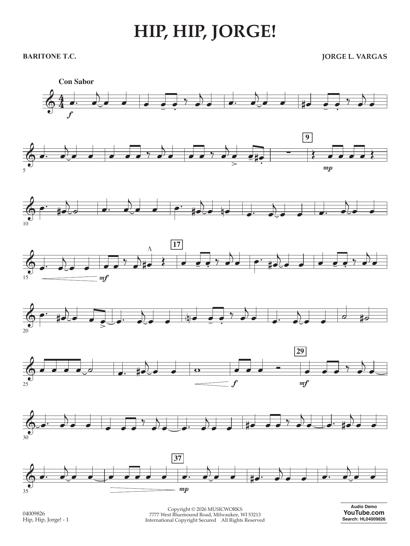 Hip, Hip, Jorge! - Baritone T.C.