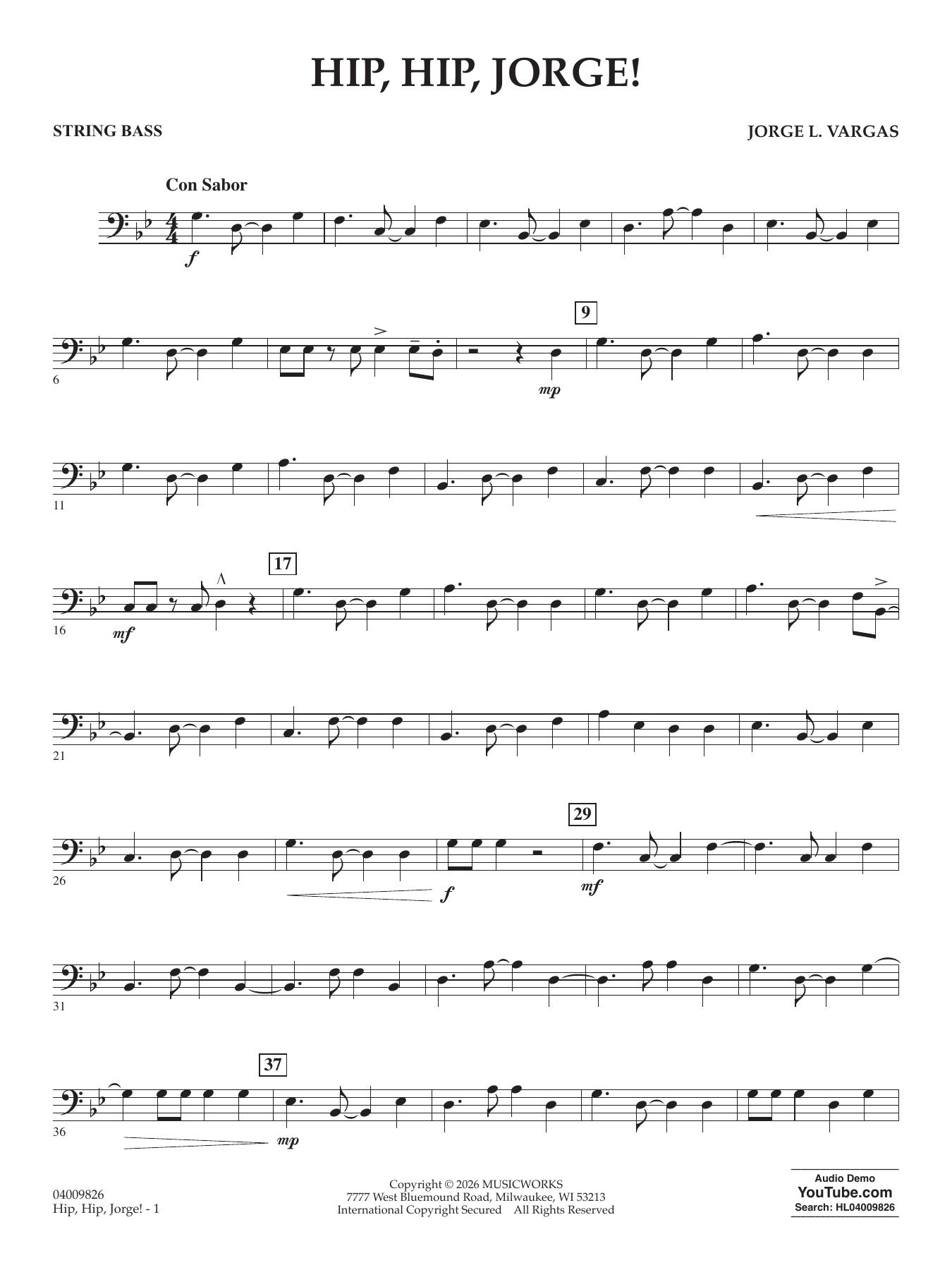 Hip, Hip, Jorge! - String Bass