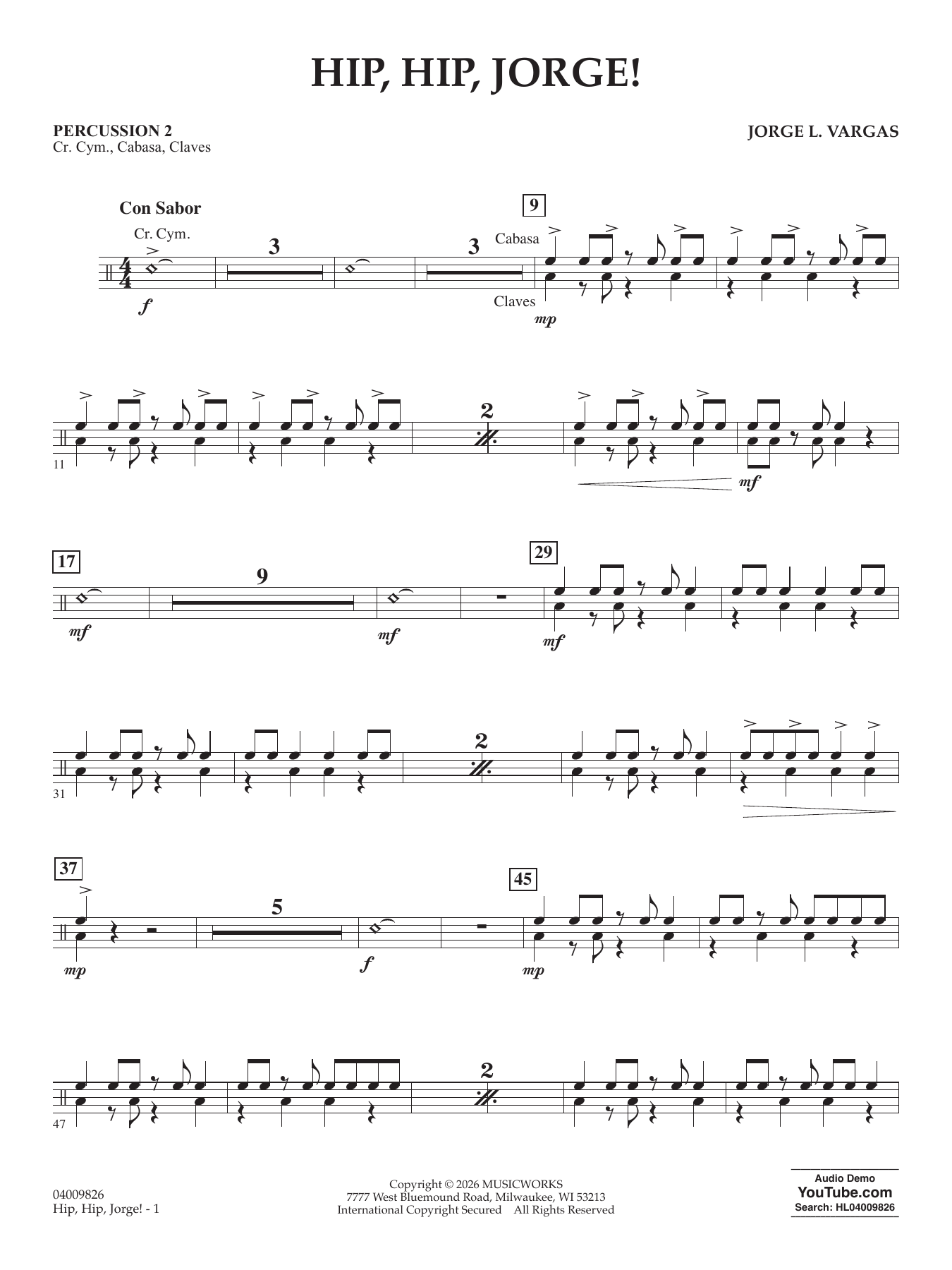 Hip, Hip, Jorge! - Percussion 2