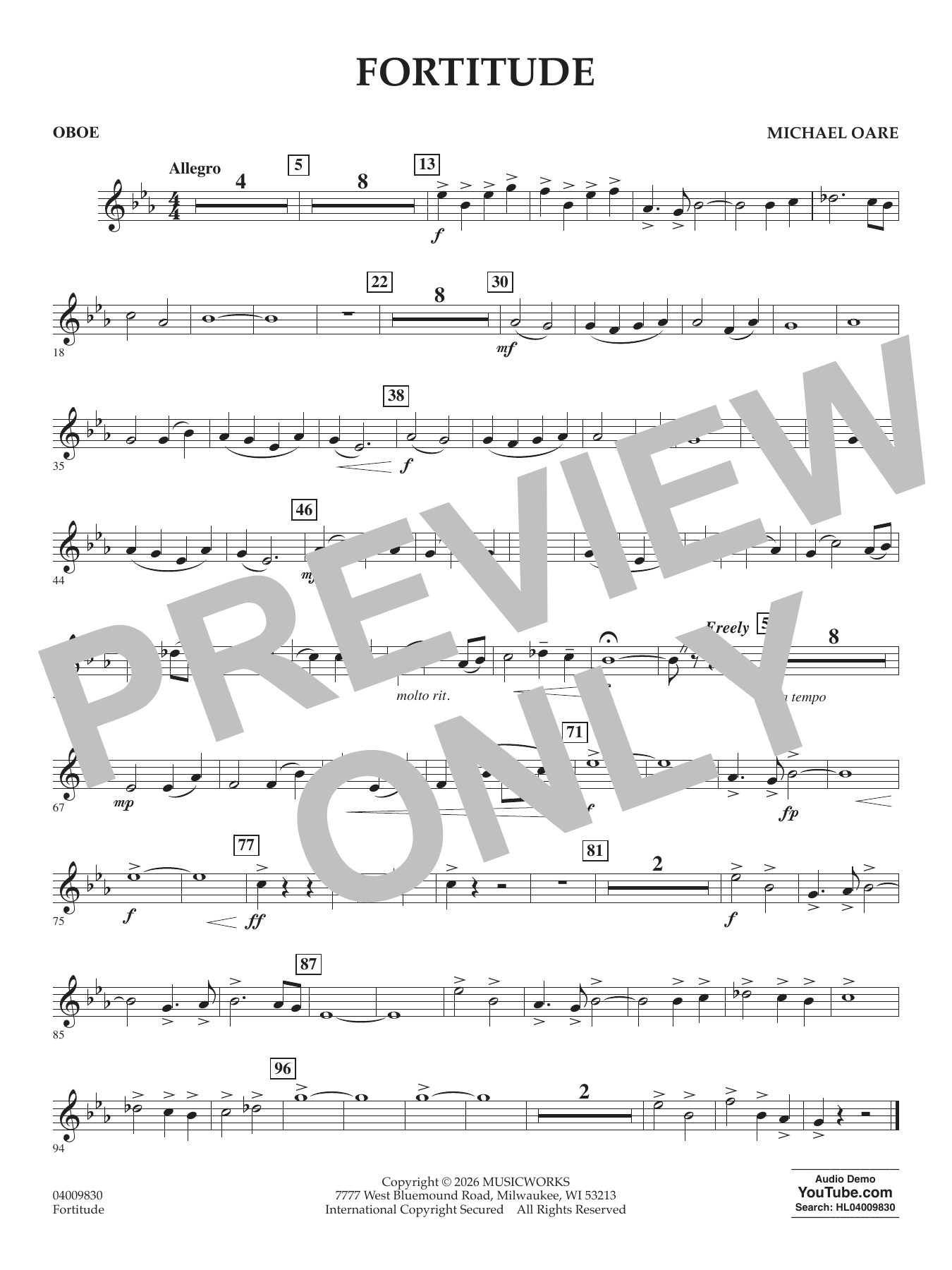 Fortitude - Oboe