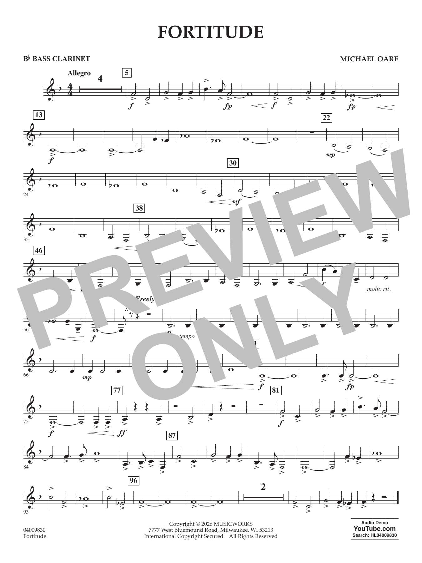 Fortitude - Bb Bass Clarinet