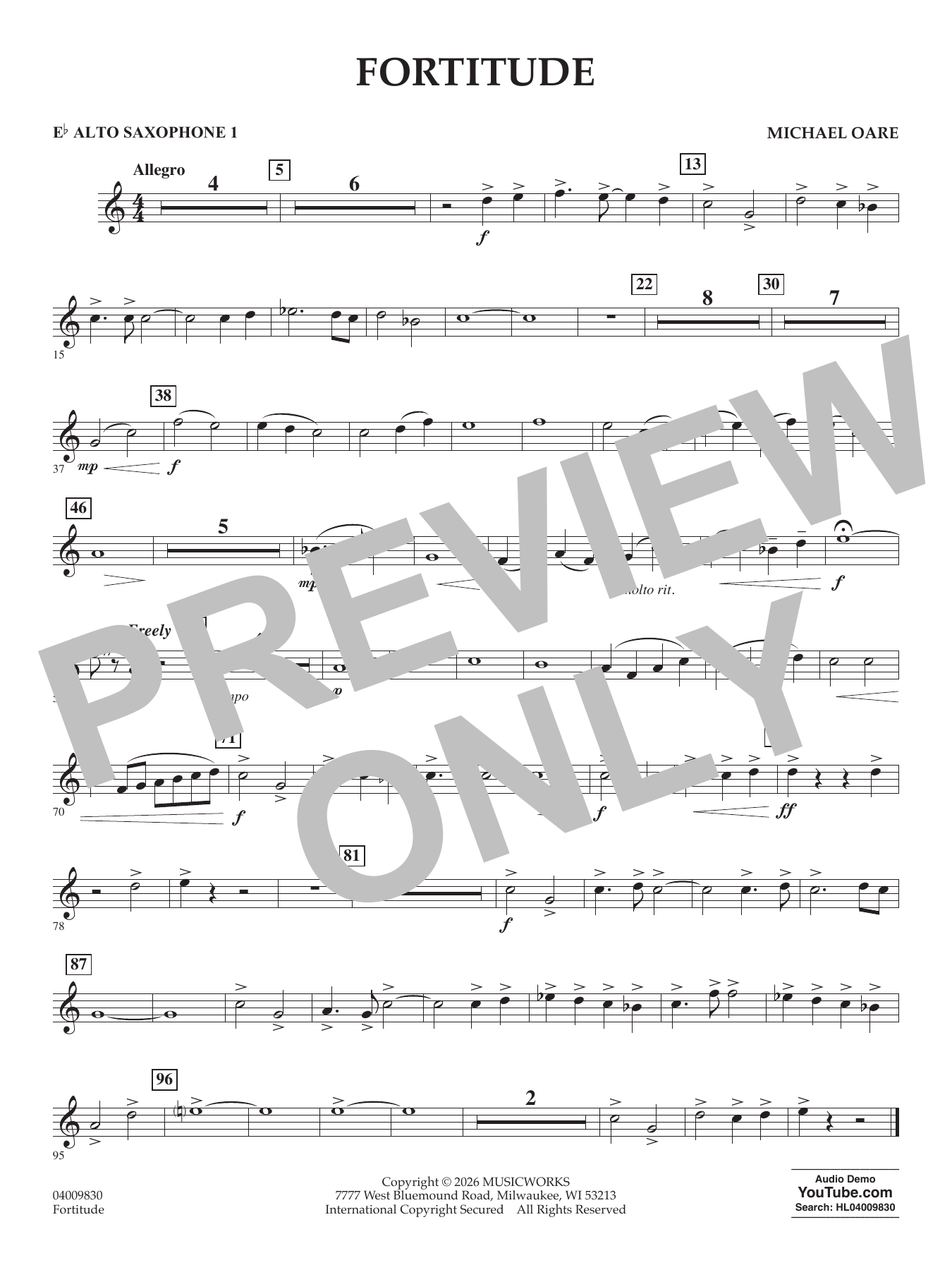 Fortitude - Eb Alto Saxophone 1