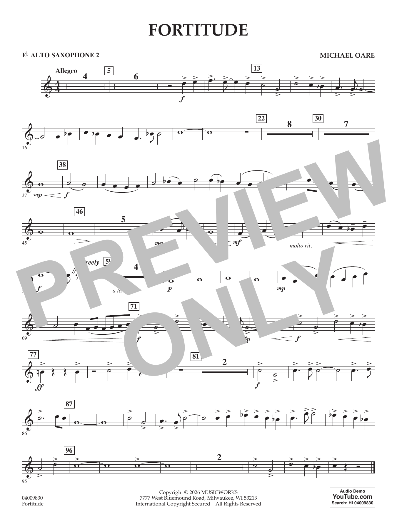 Fortitude - Eb Alto Saxophone 2