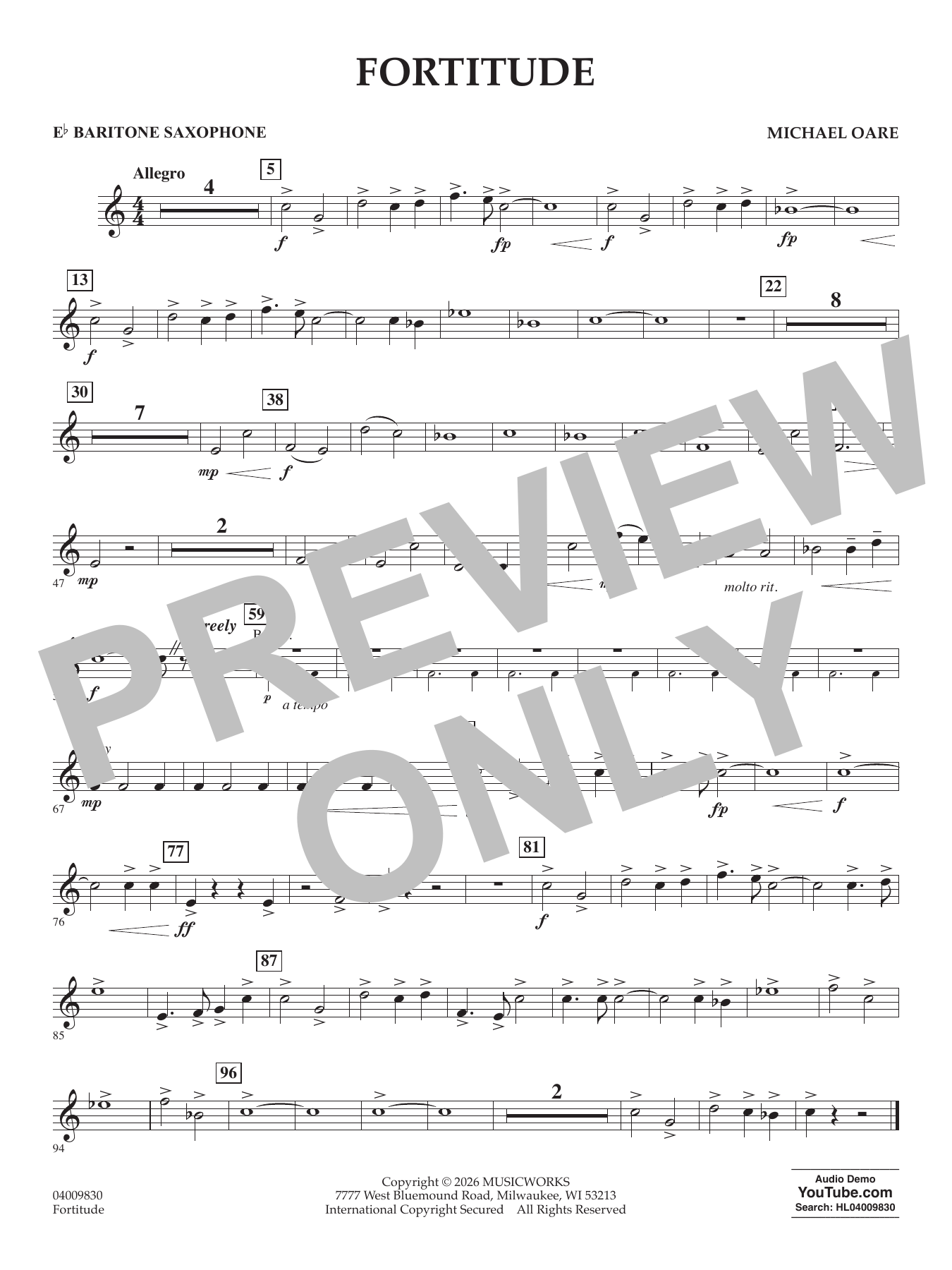 Fortitude - Eb Baritone Saxophone