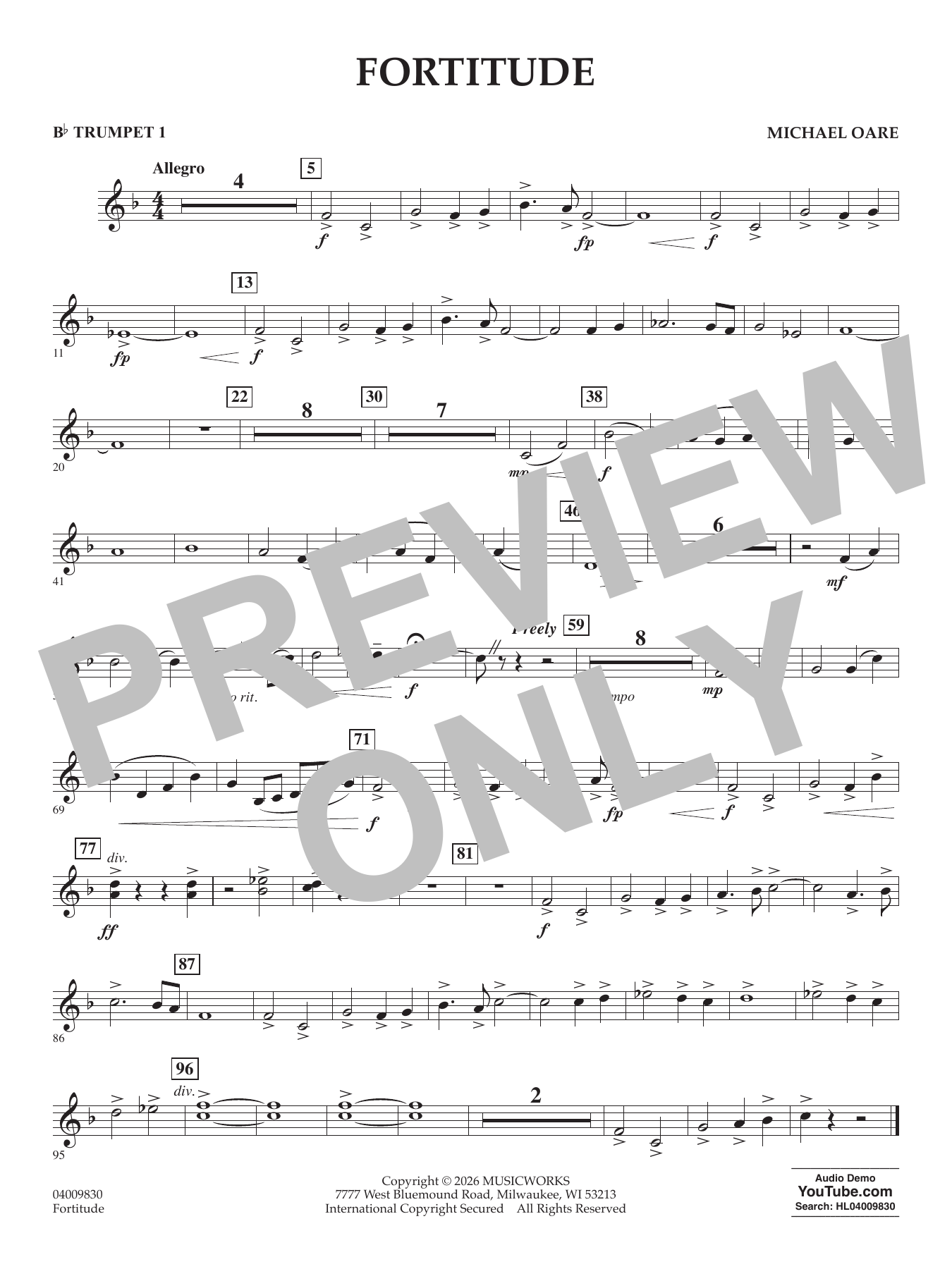 Fortitude - Bb Trumpet 1