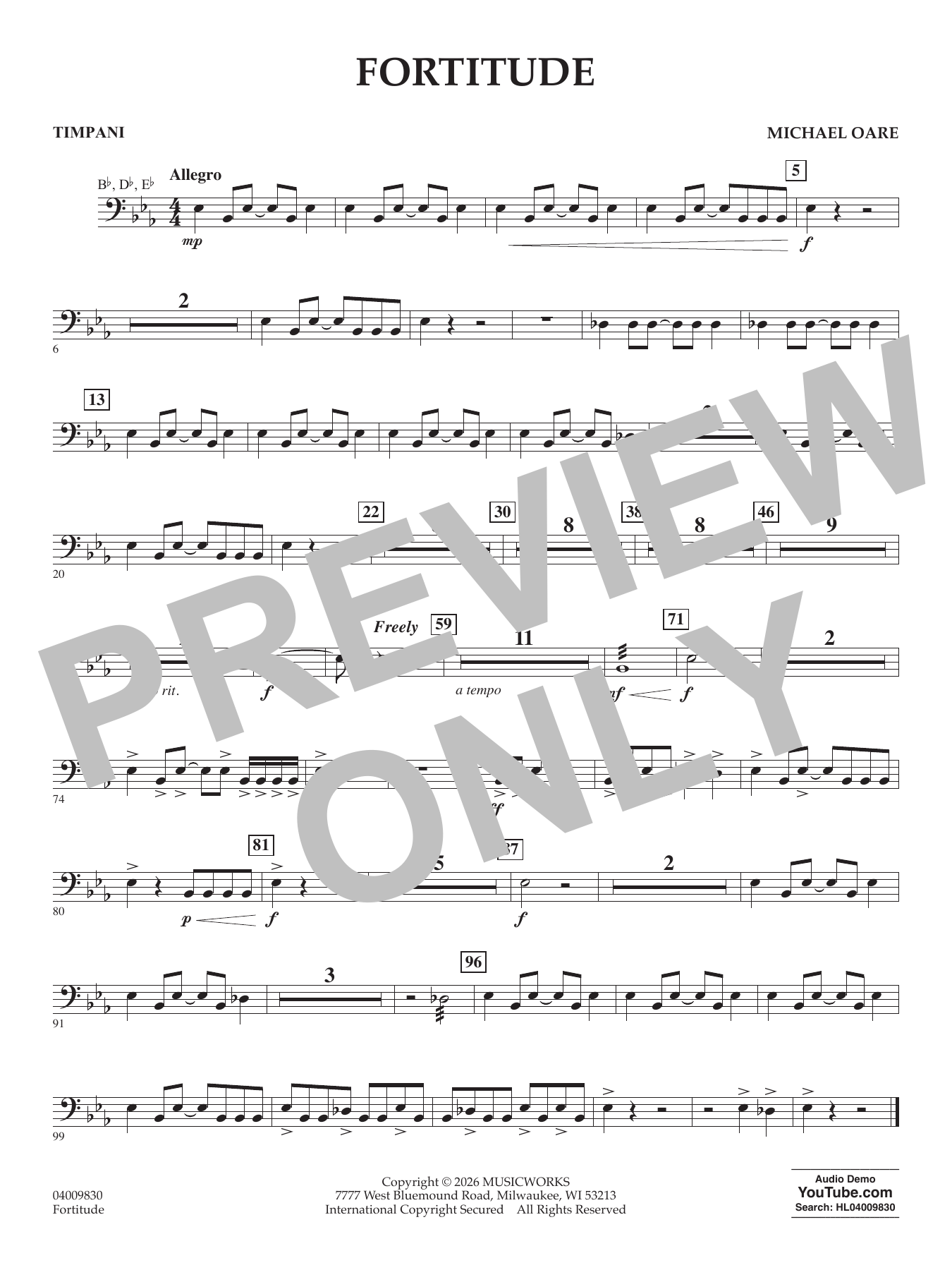 Fortitude - Timpani