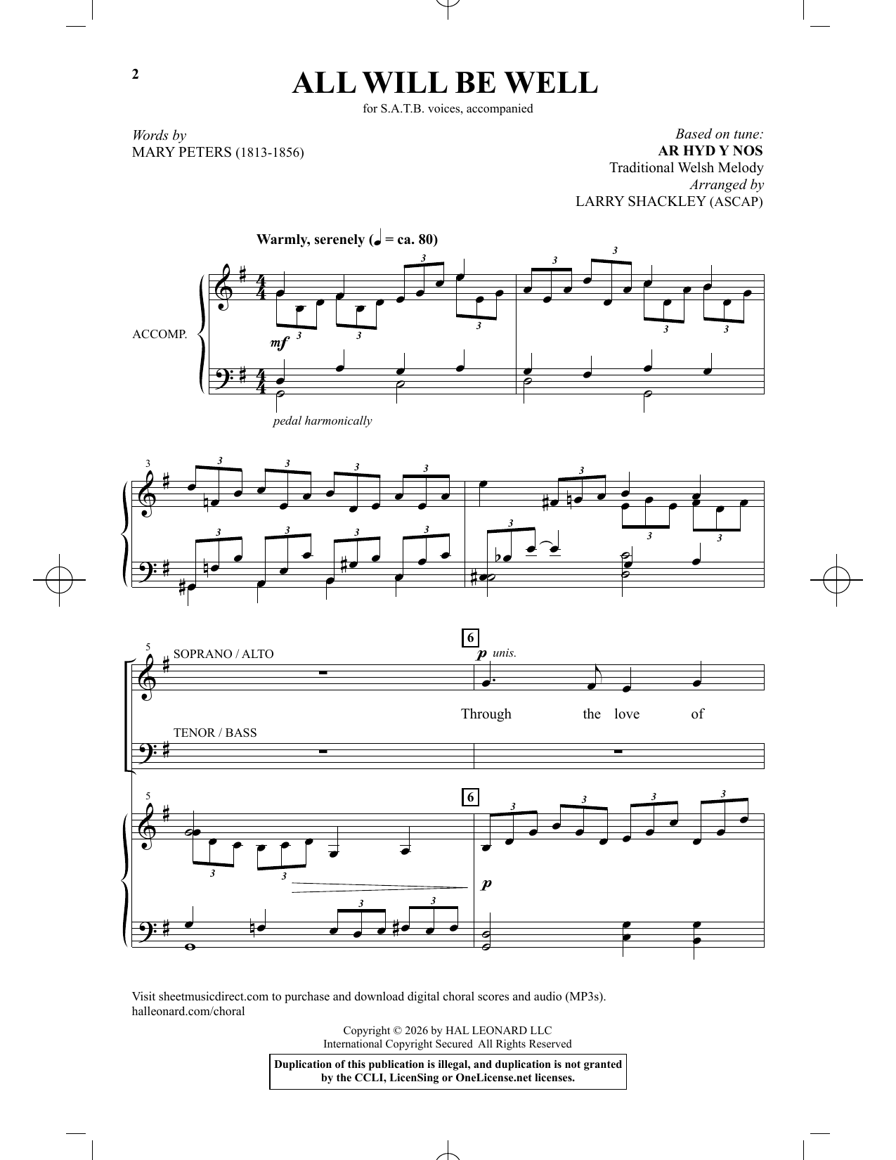 All Will Be Well: SATB Choral Octavo