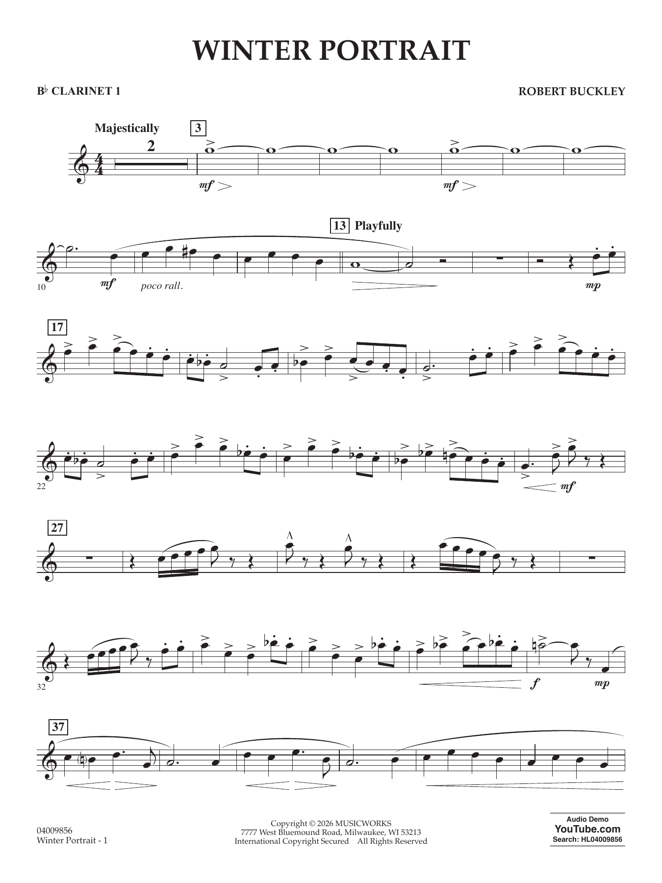 Winter Portrait - Bb Clarinet 1