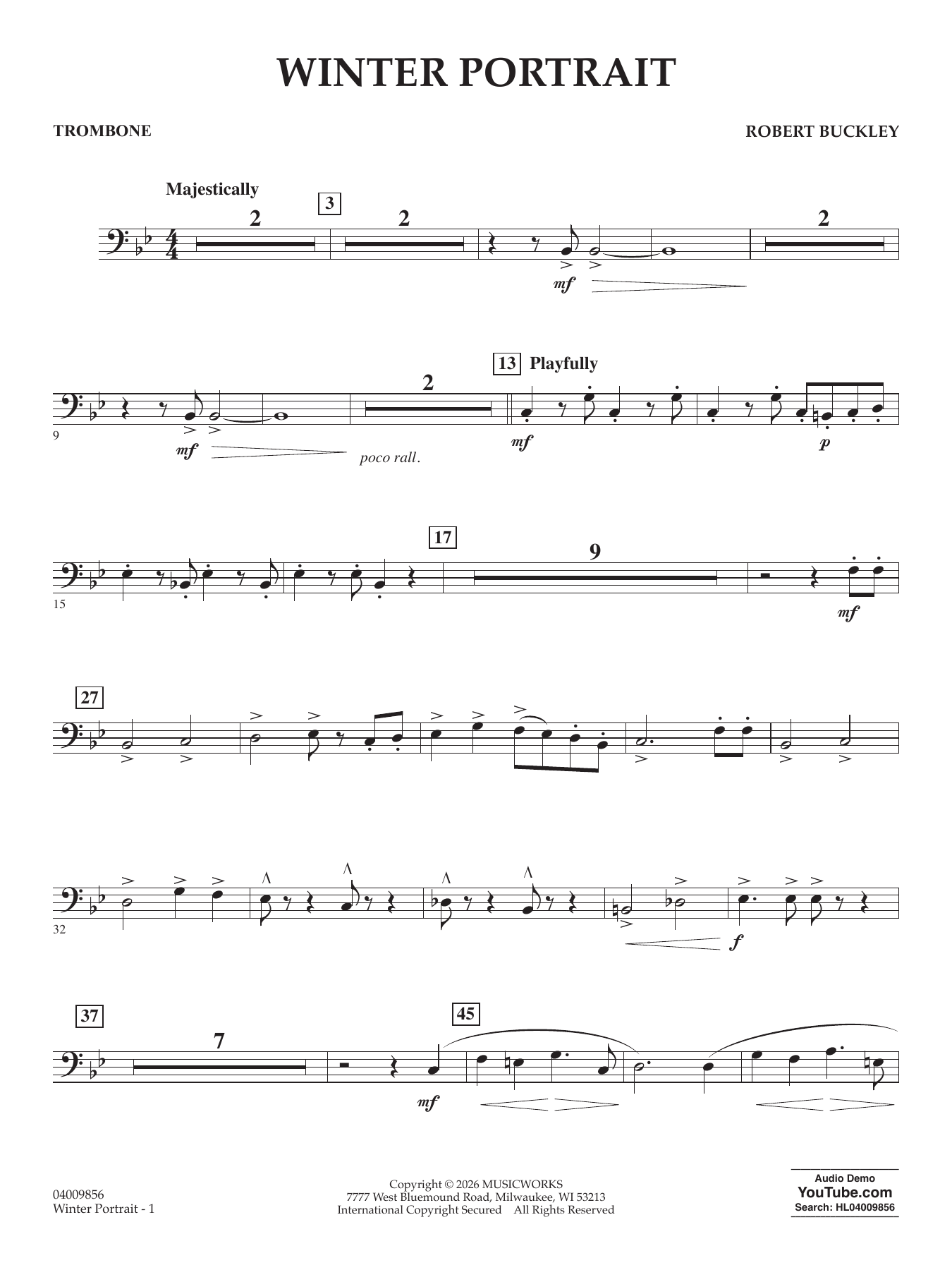 Winter Portrait - Trombone