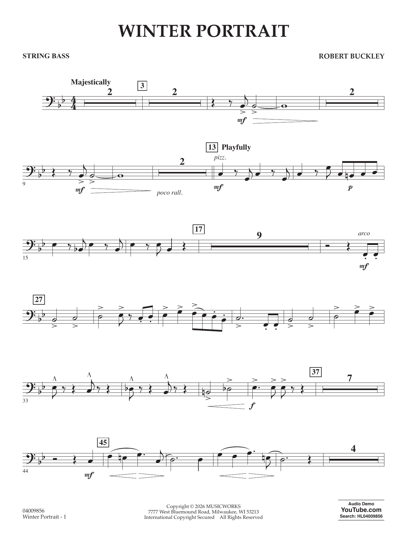 Winter Portrait - String Bass