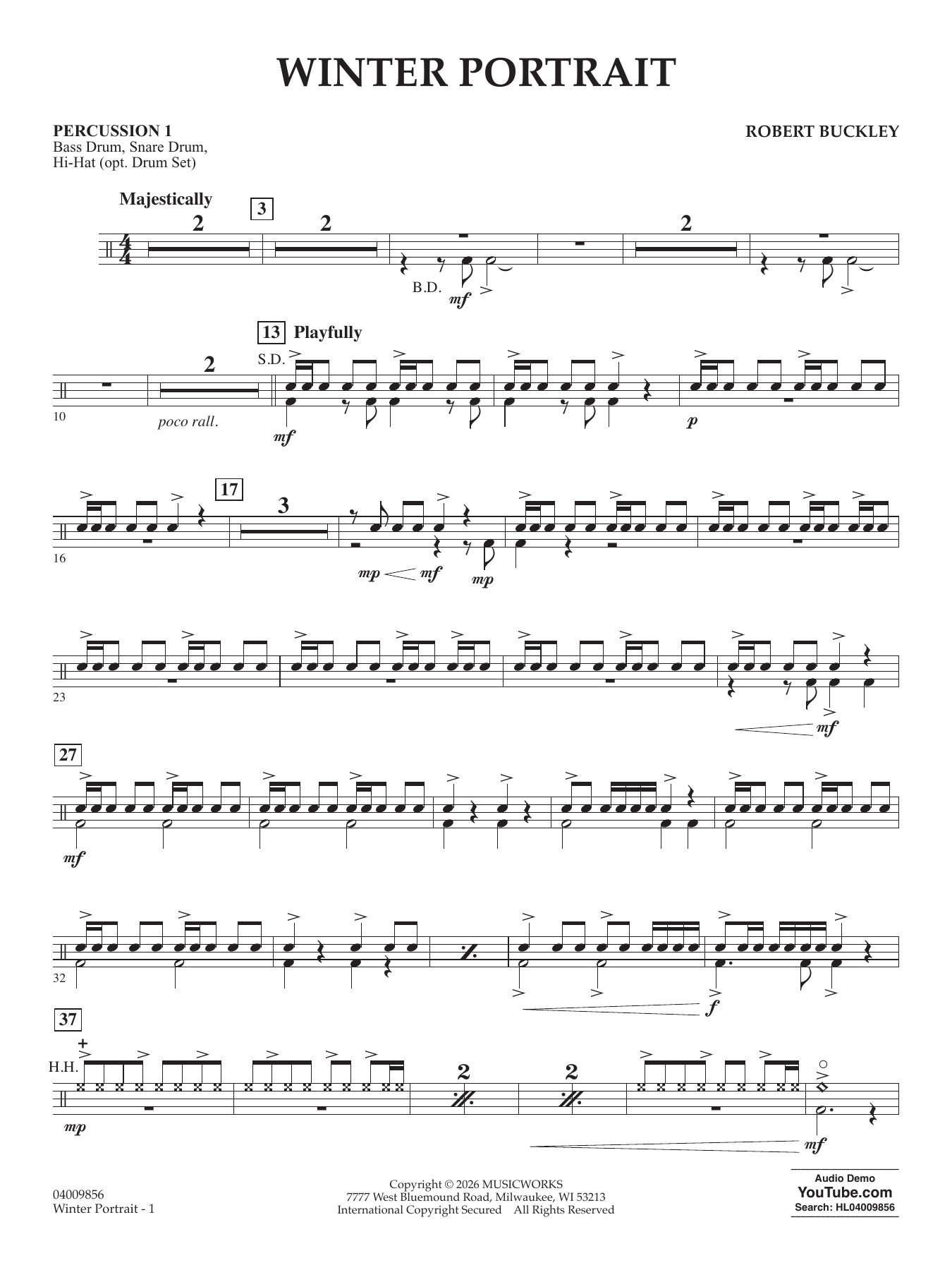Winter Portrait - Percussion 1