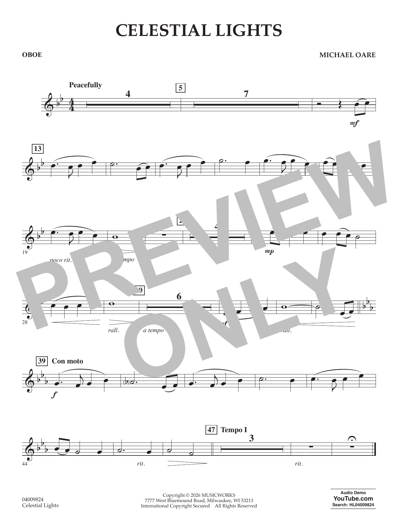 Celestial Lights - Oboe