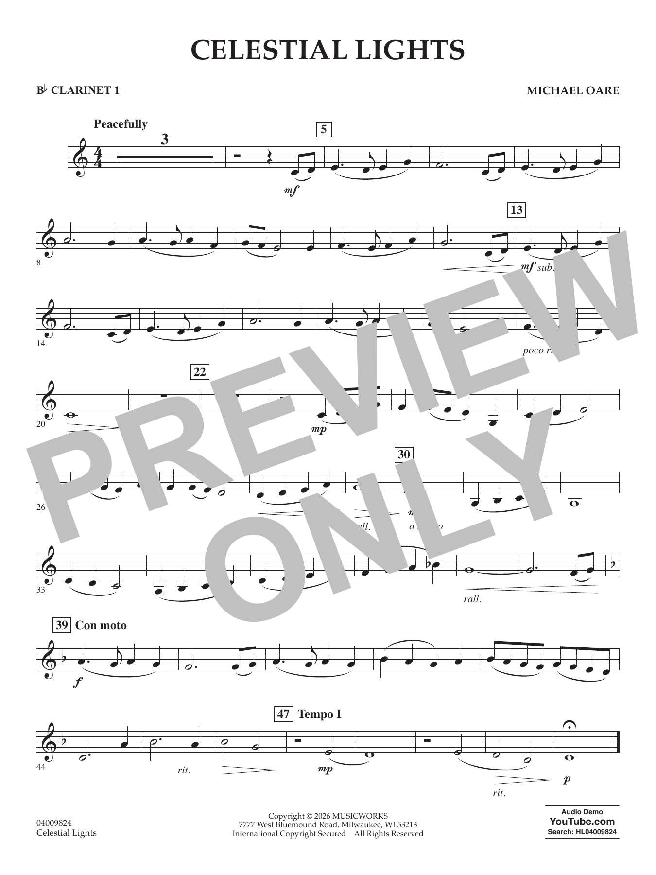 Celestial Lights - Bb Clarinet 1