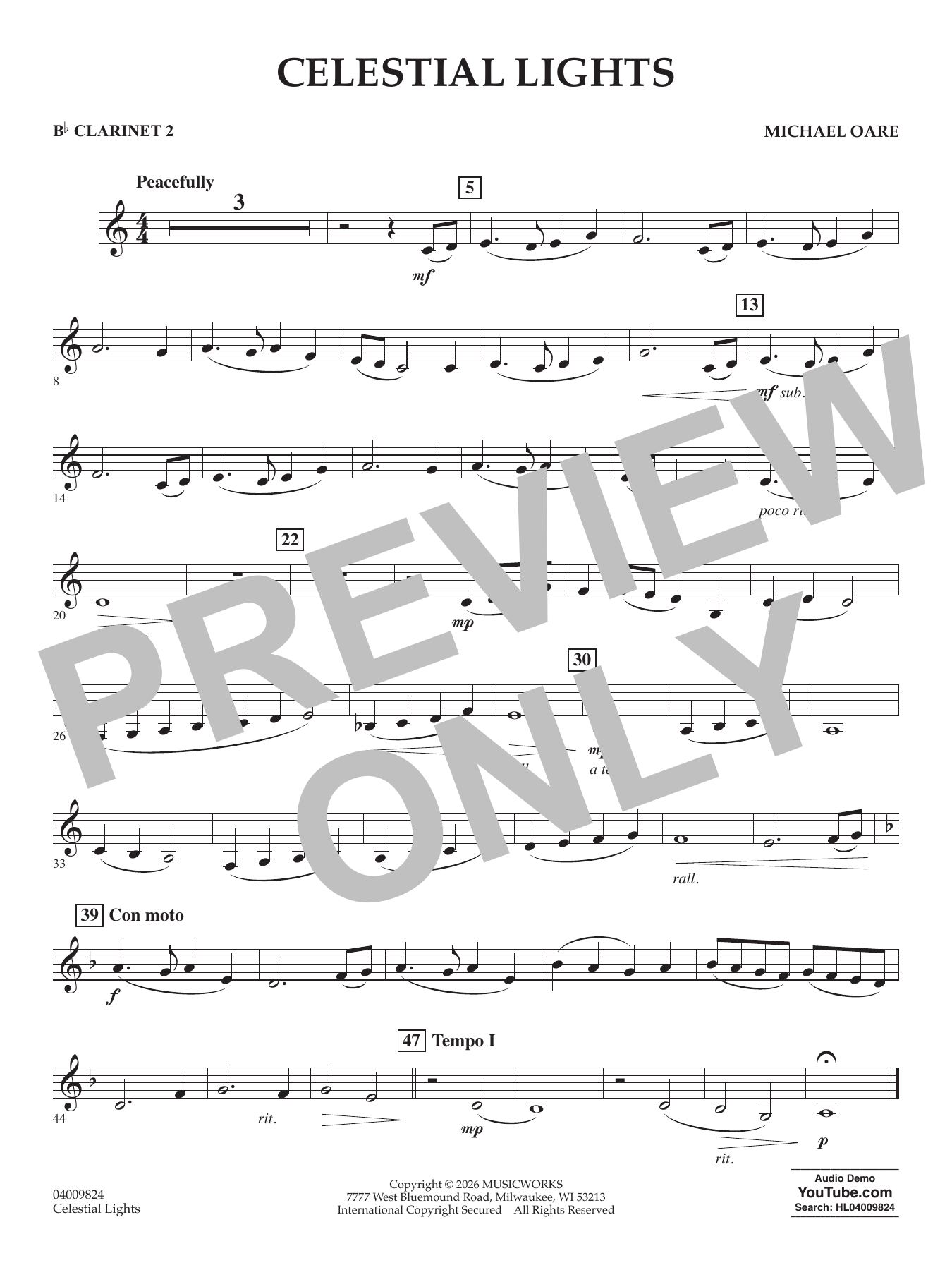 Celestial Lights - Bb Clarinet 2