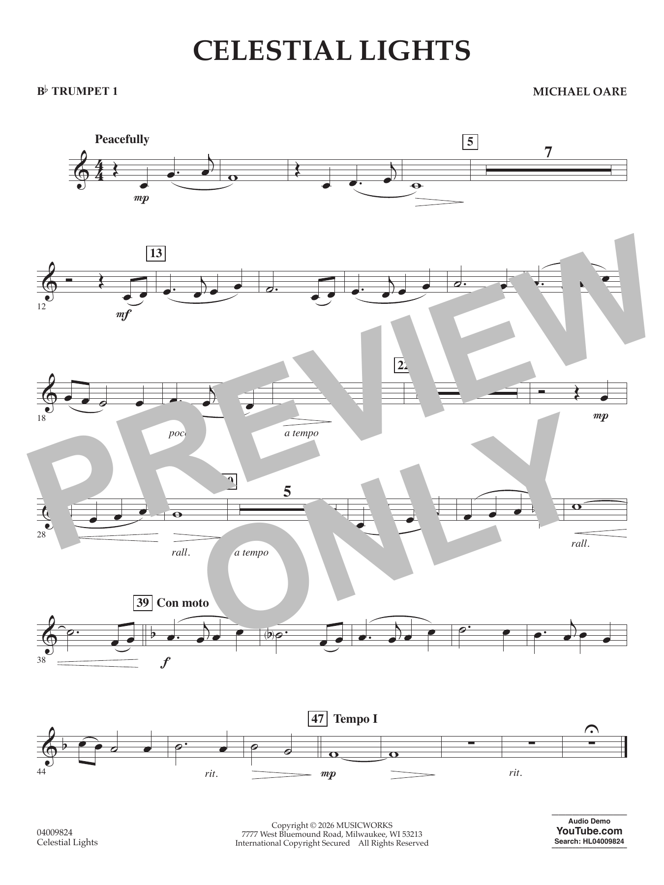 Celestial Lights - Bb Trumpet 1
