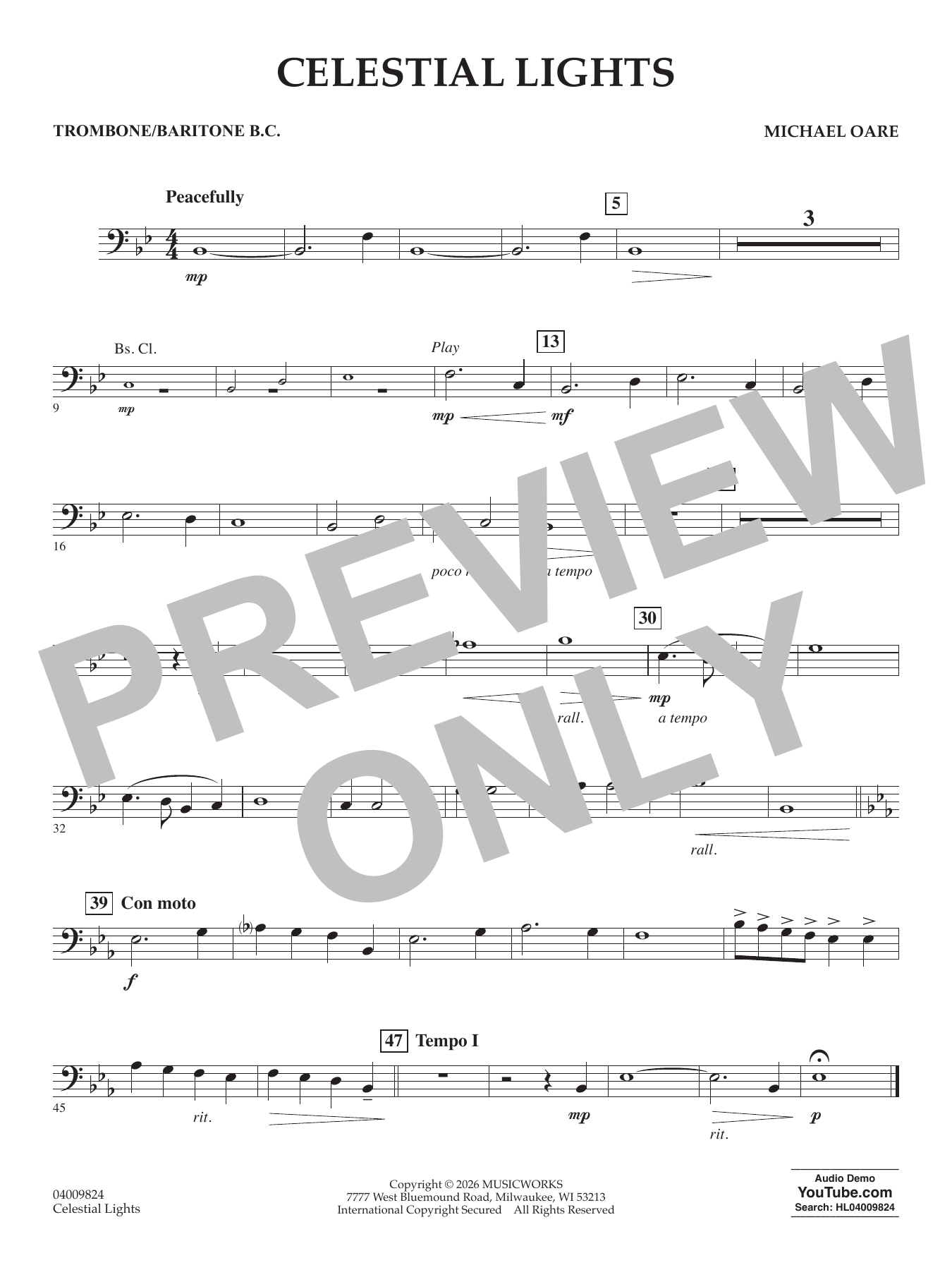 Celestial Lights - Trombone/Baritone B.C./Bassoon