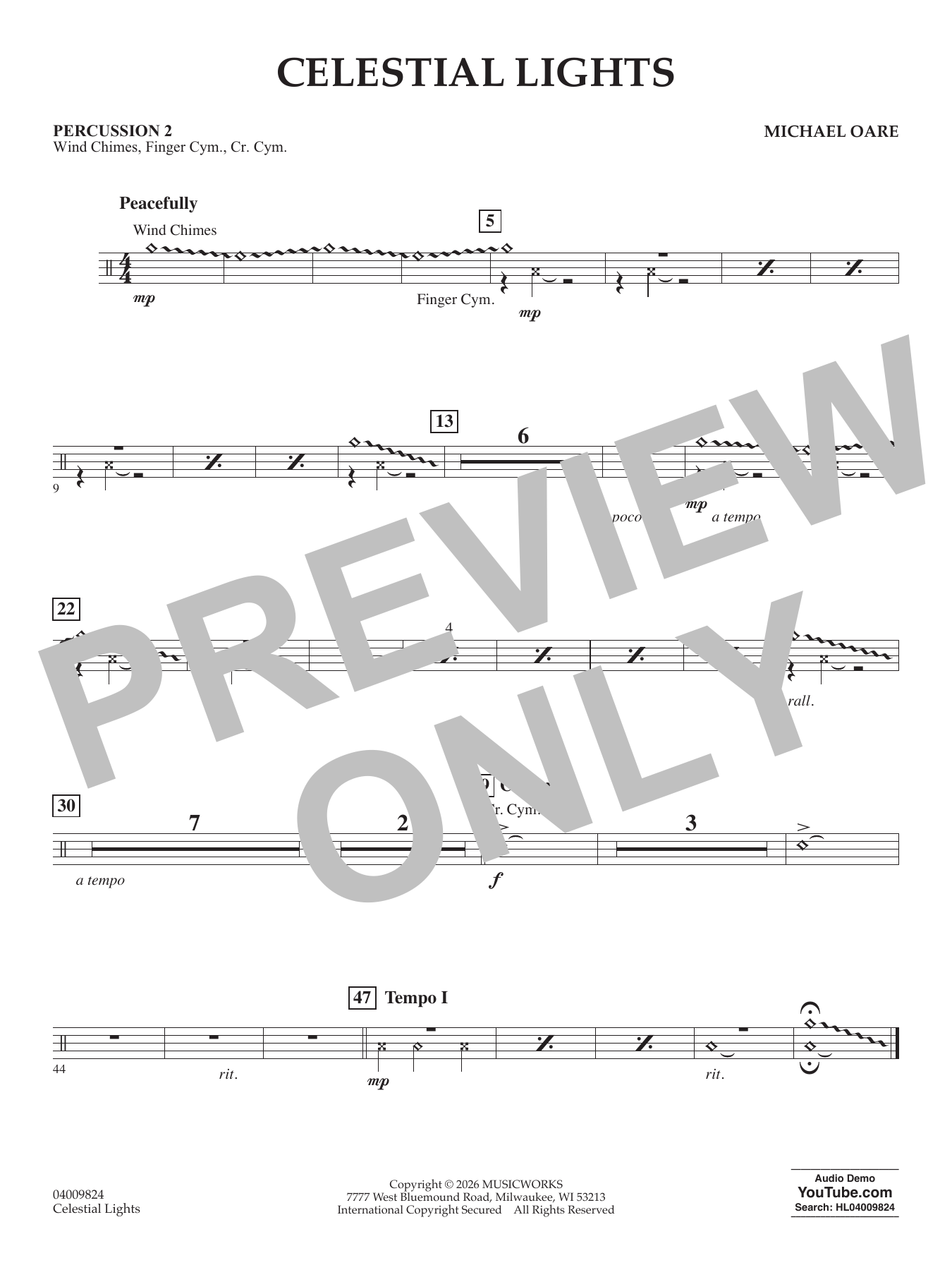 Celestial Lights - Percussion 2