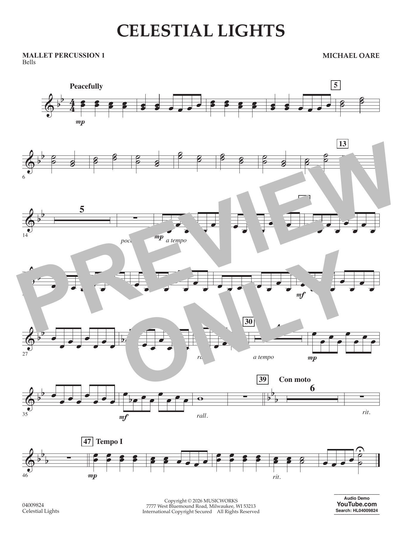 Celestial Lights - Mallet Percussion 1