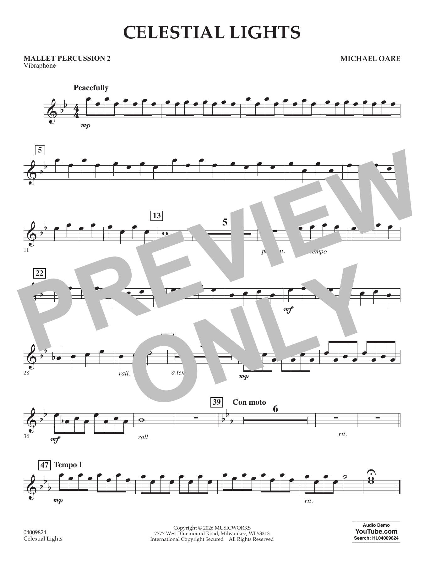 Celestial Lights - Mallet Percussion 2
