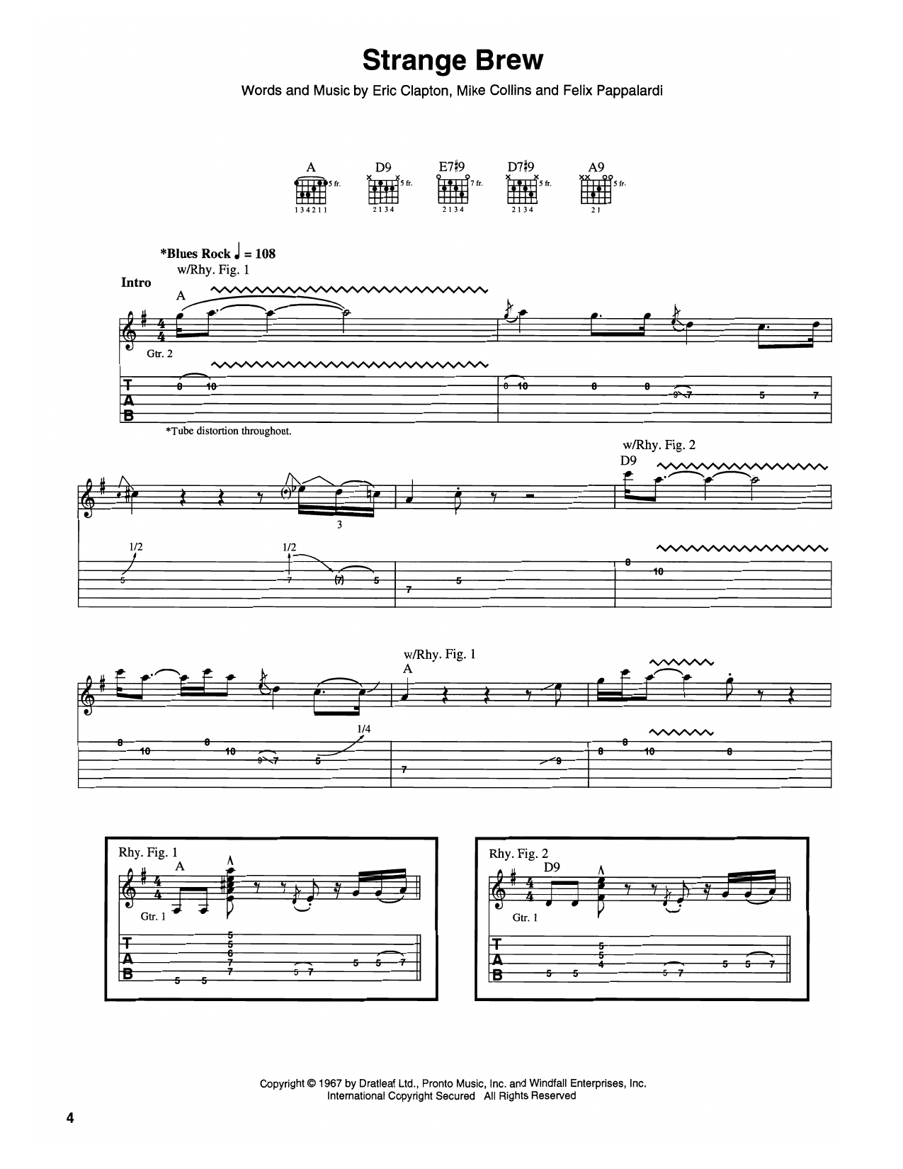 Strange Brew: Guitar Tab