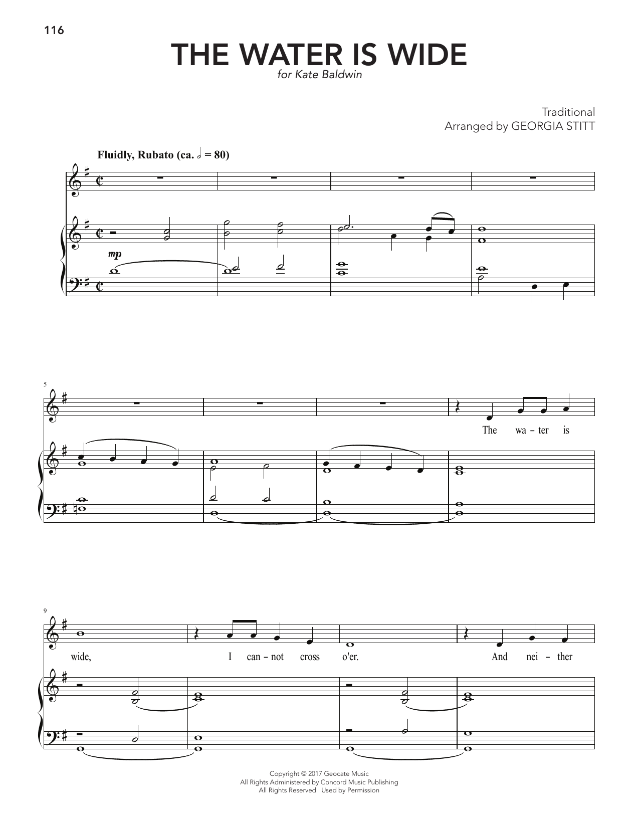 The Water Is Wide: Piano Vocal