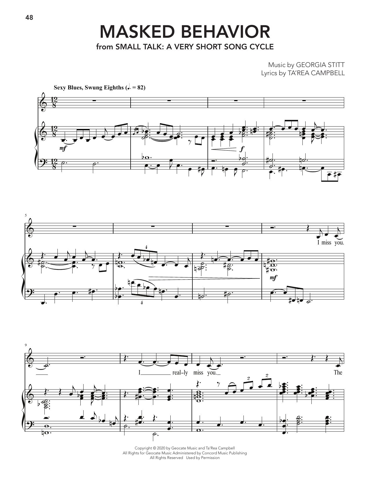 Masked Behavior: Piano Vocal