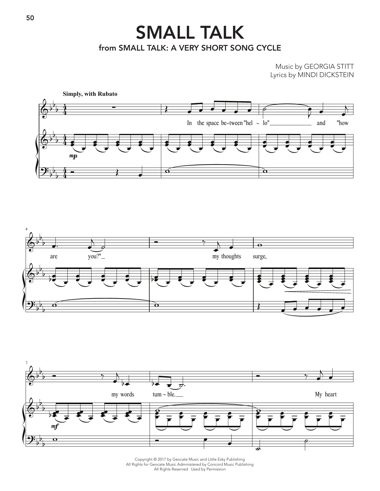 Small Talk: Piano Vocal