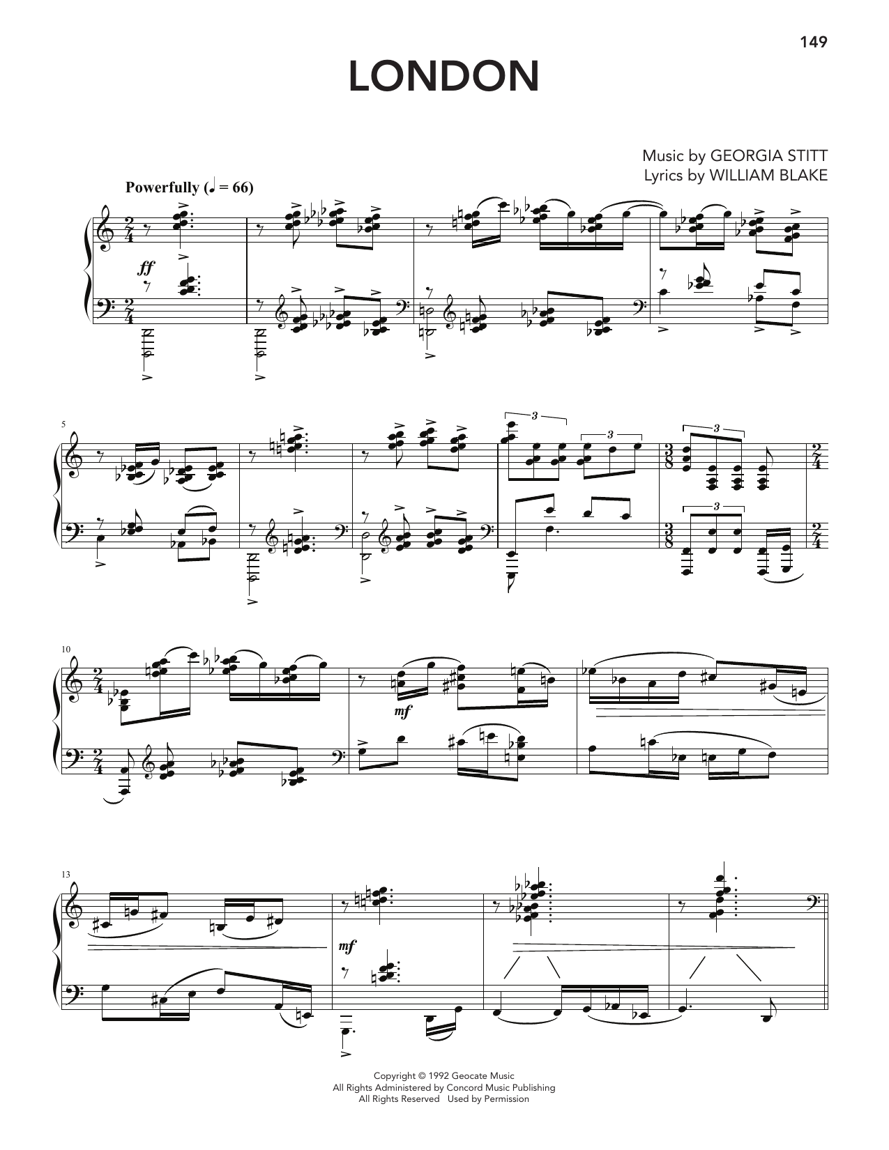 London: Piano Vocal