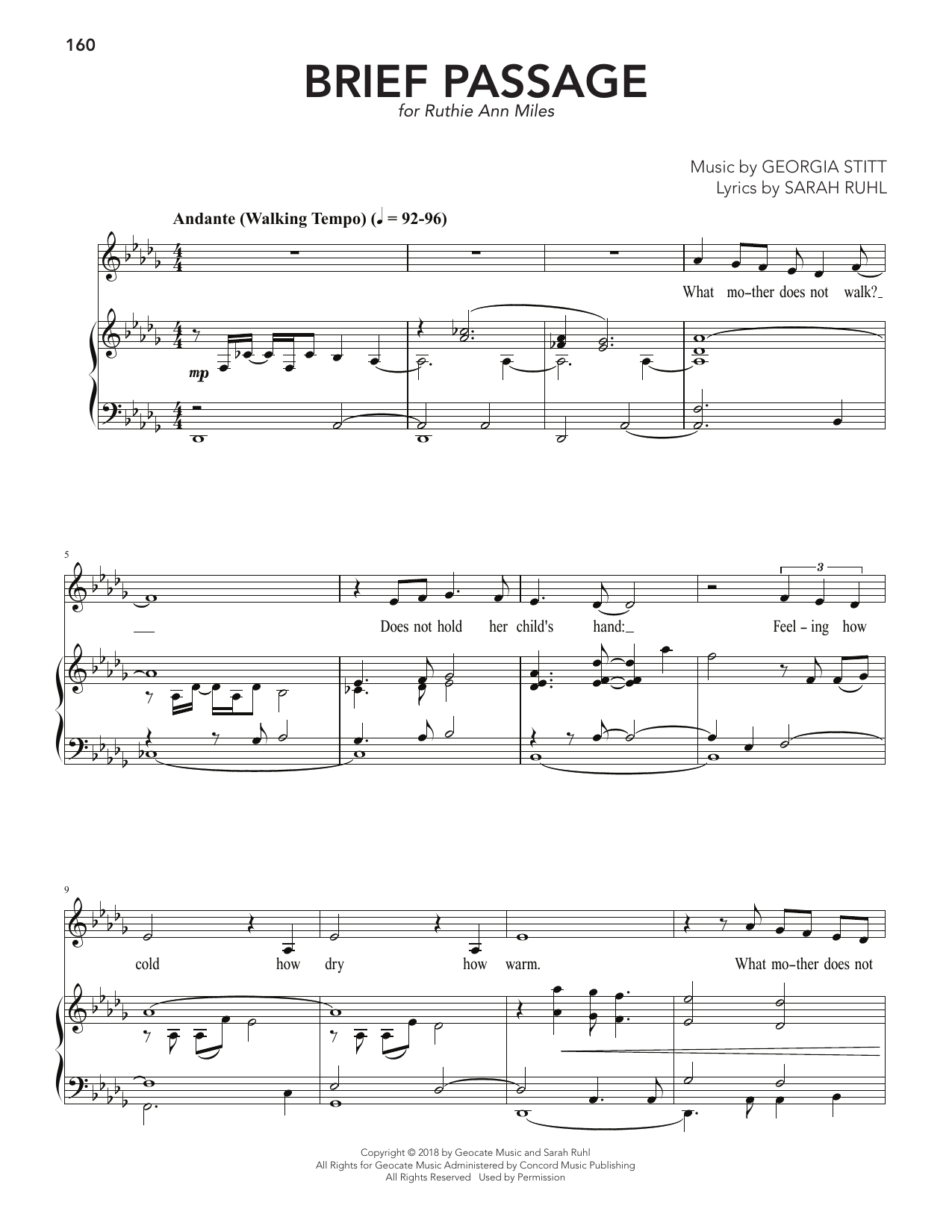 Brief Passage: Piano Vocal