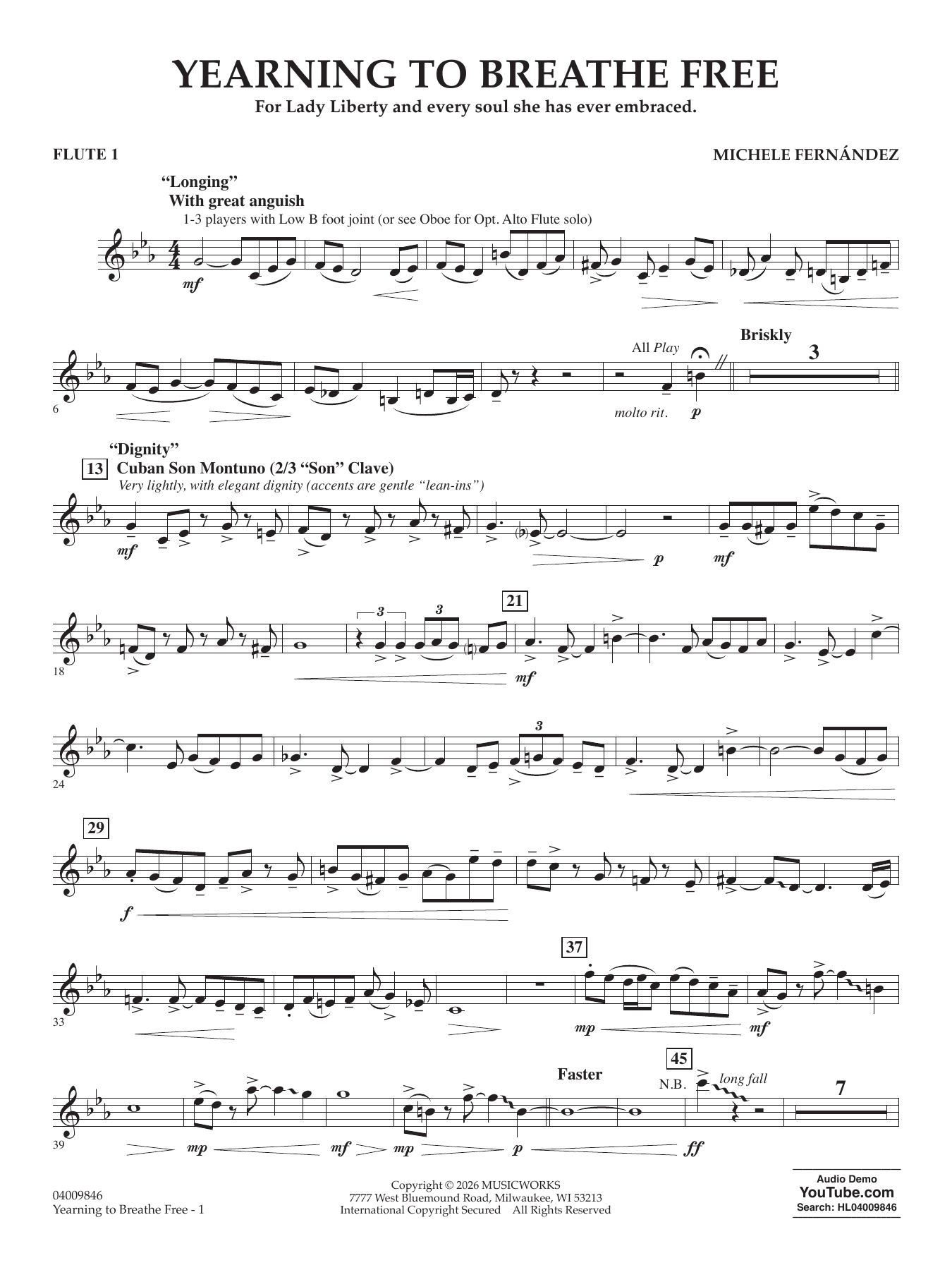 Yearning To Breathe Free - Flute 1