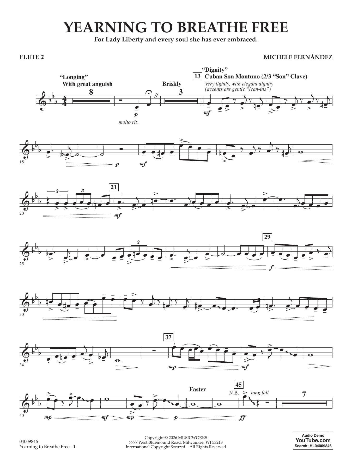Yearning To Breathe Free - Flute 2
