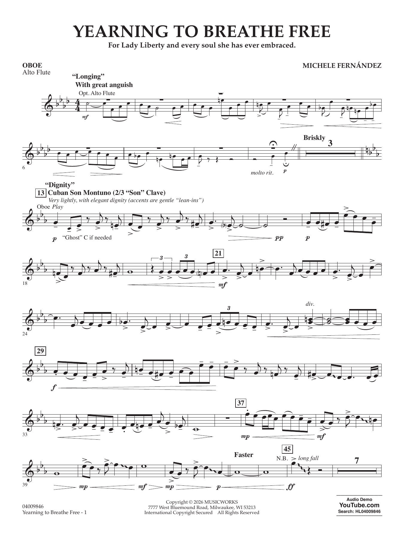 Yearning To Breathe Free - Oboe
