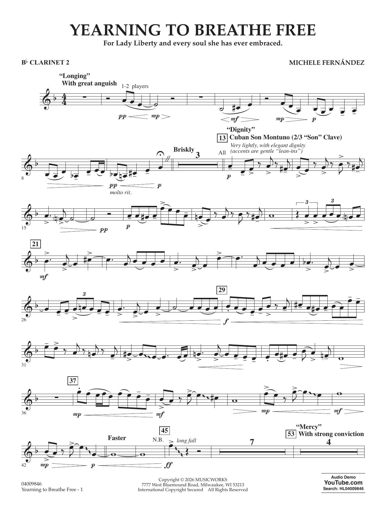 Yearning To Breathe Free - Bb Clarinet 2