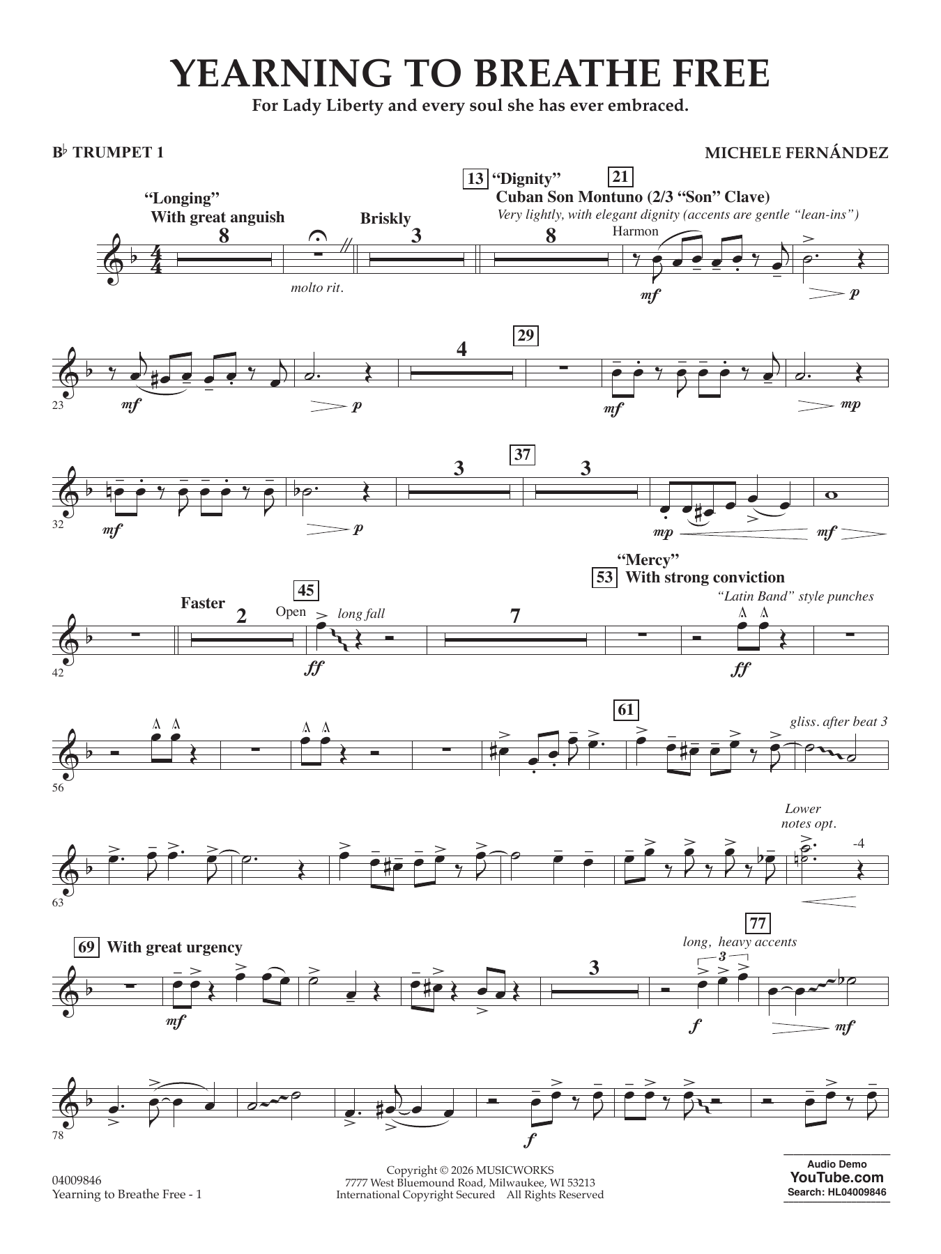 Yearning To Breathe Free - Bb Trumpet 1