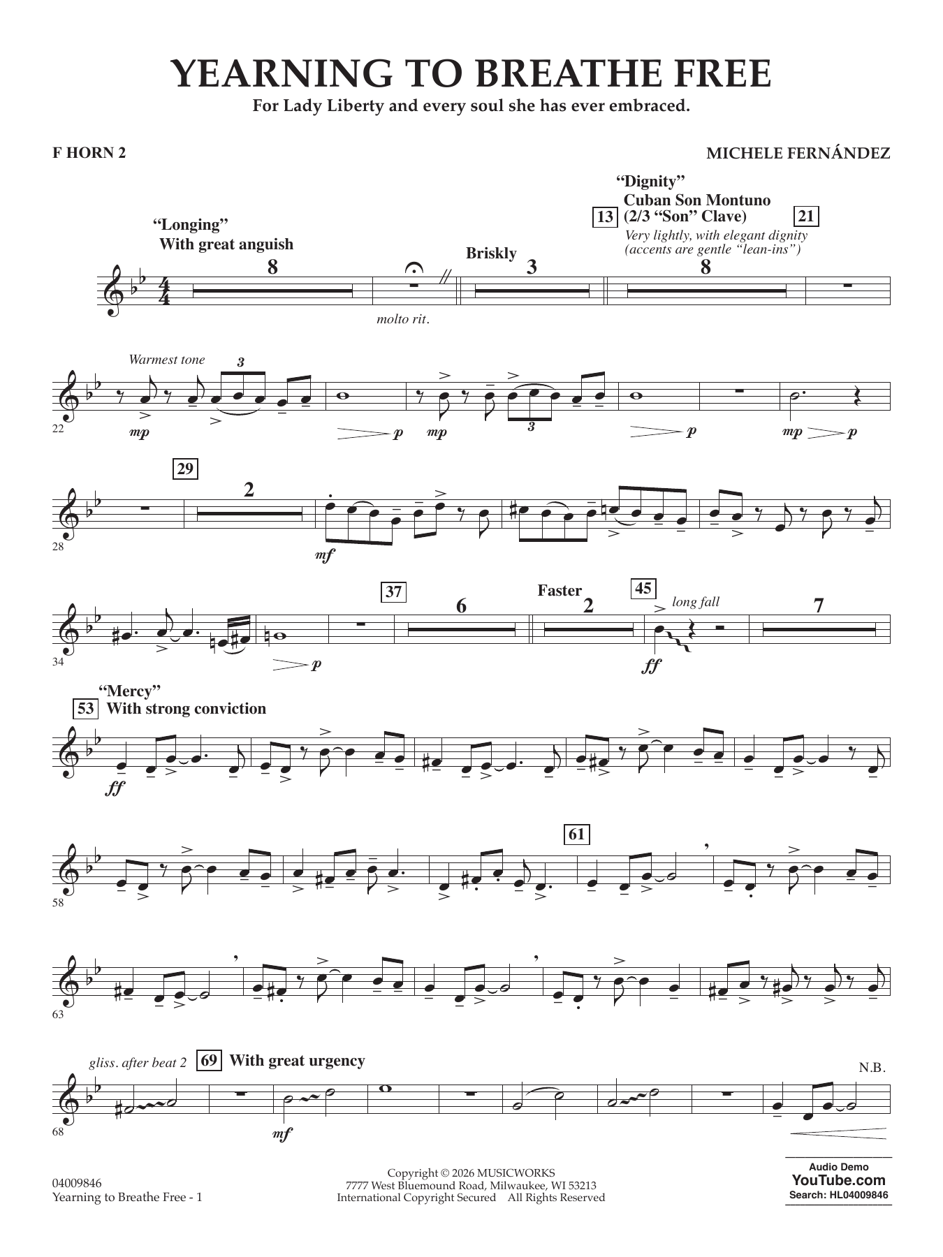 Yearning To Breathe Free - F Horn 2