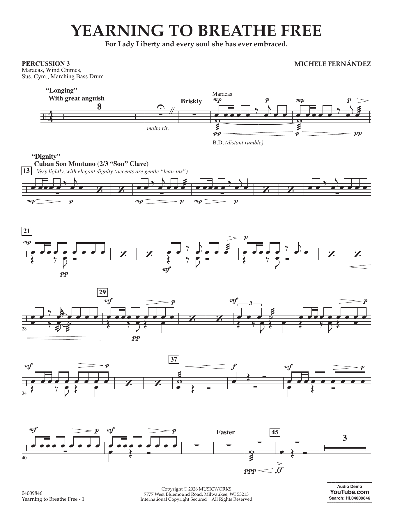 Yearning To Breathe Free - Percussion 3