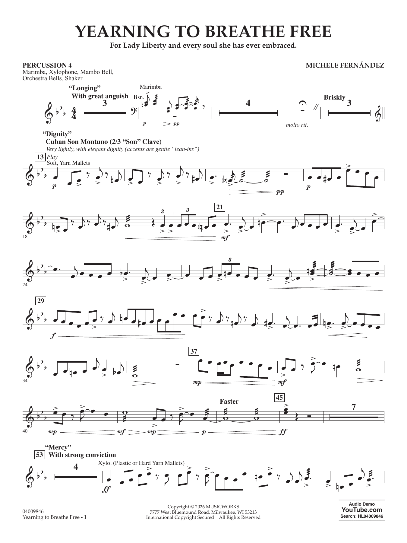 Yearning To Breathe Free - Percussion 4