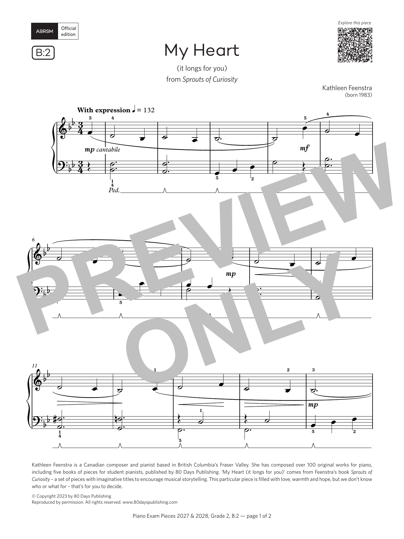 My Heart (it longs for you) (Grade 2, list B2, from the ABRSM Piano Syllabus 2027 & 2028): Piano Solo